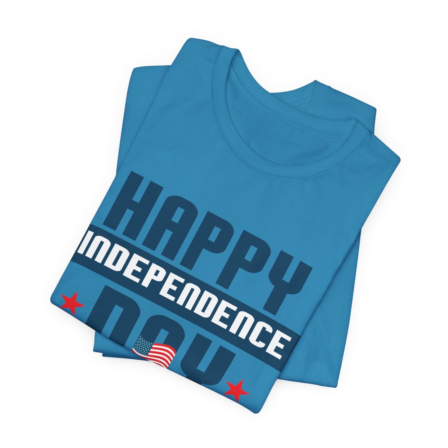 Happy Independence Day Graphic Unisex Cotton T-Shirt 017