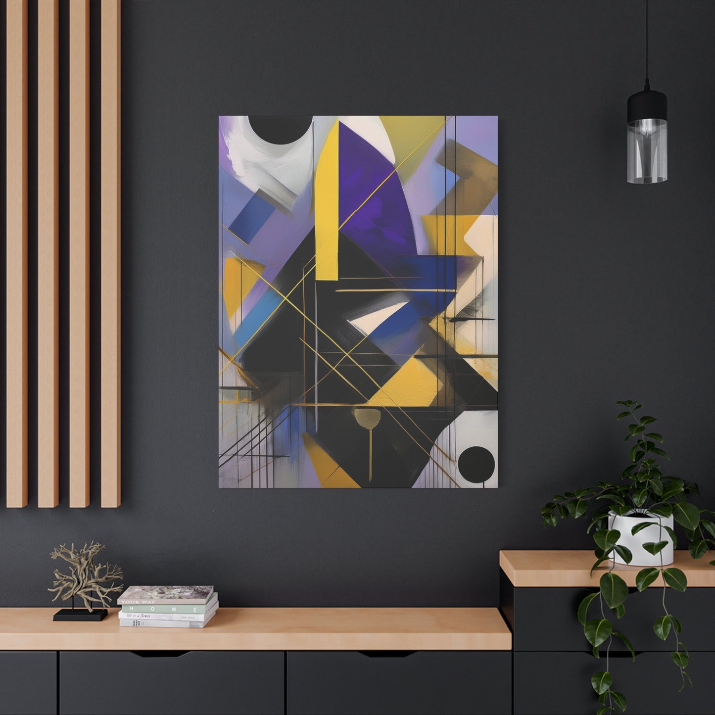 Purple Abstract Painting Print Canvas 20x24,20x30,24x30, 24x32,24x36,30x40, 32x48,36x48,40x60 Pine-Wood Inner Frame ABS-33