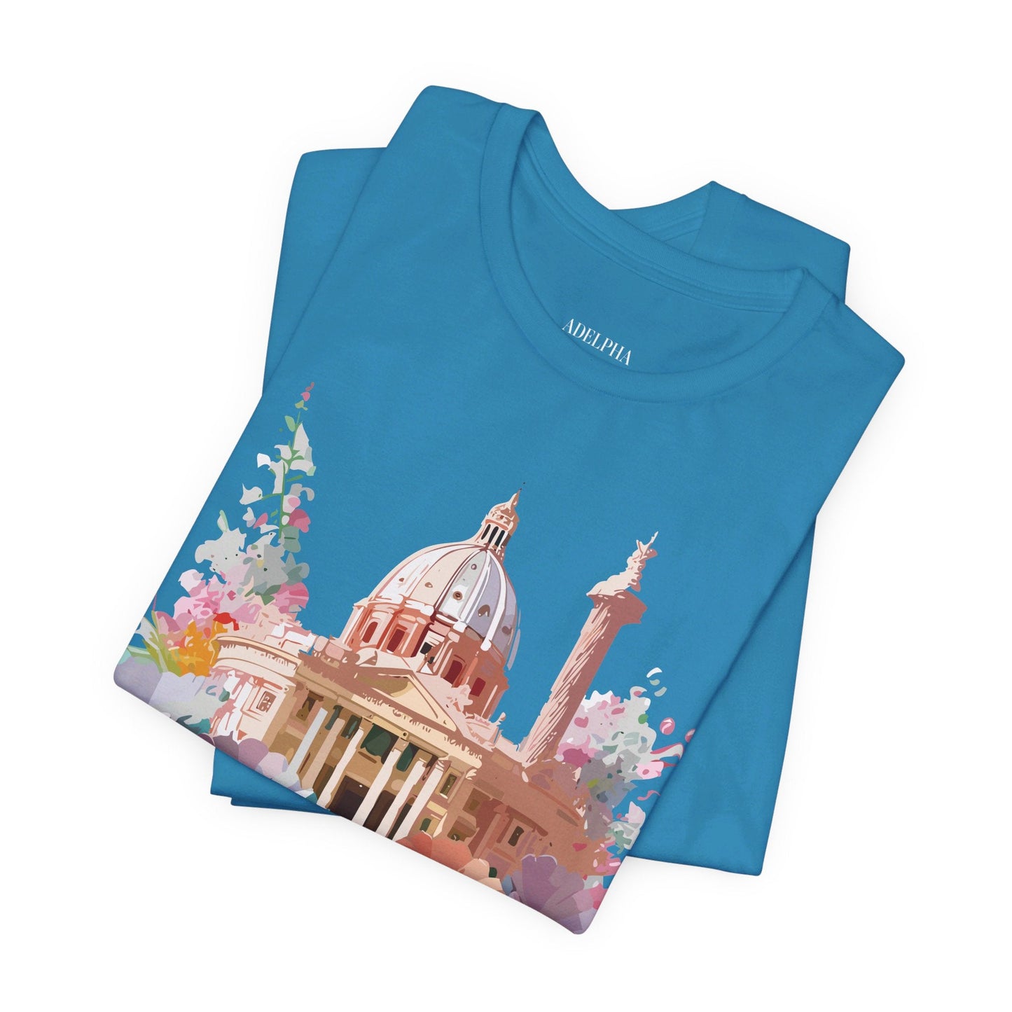 Tourist Shirt Rome Graphic Tee Unisex Jersey Short Sleeve Art Design By Adelpha Artwork