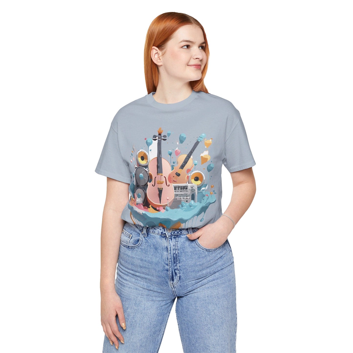 Adelpha Vintage Inspired Music Graphic T Shirt Unisex Jersey Short Sleeve Tee Artwork