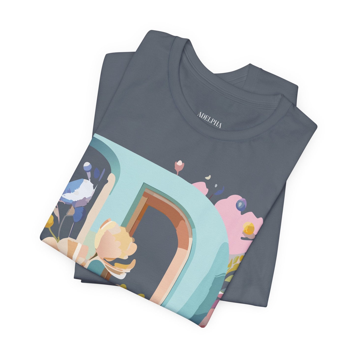 Adelpha Vintage Letter D Shirt Unisex Graphic Tee for Everyday Comfort and Style
