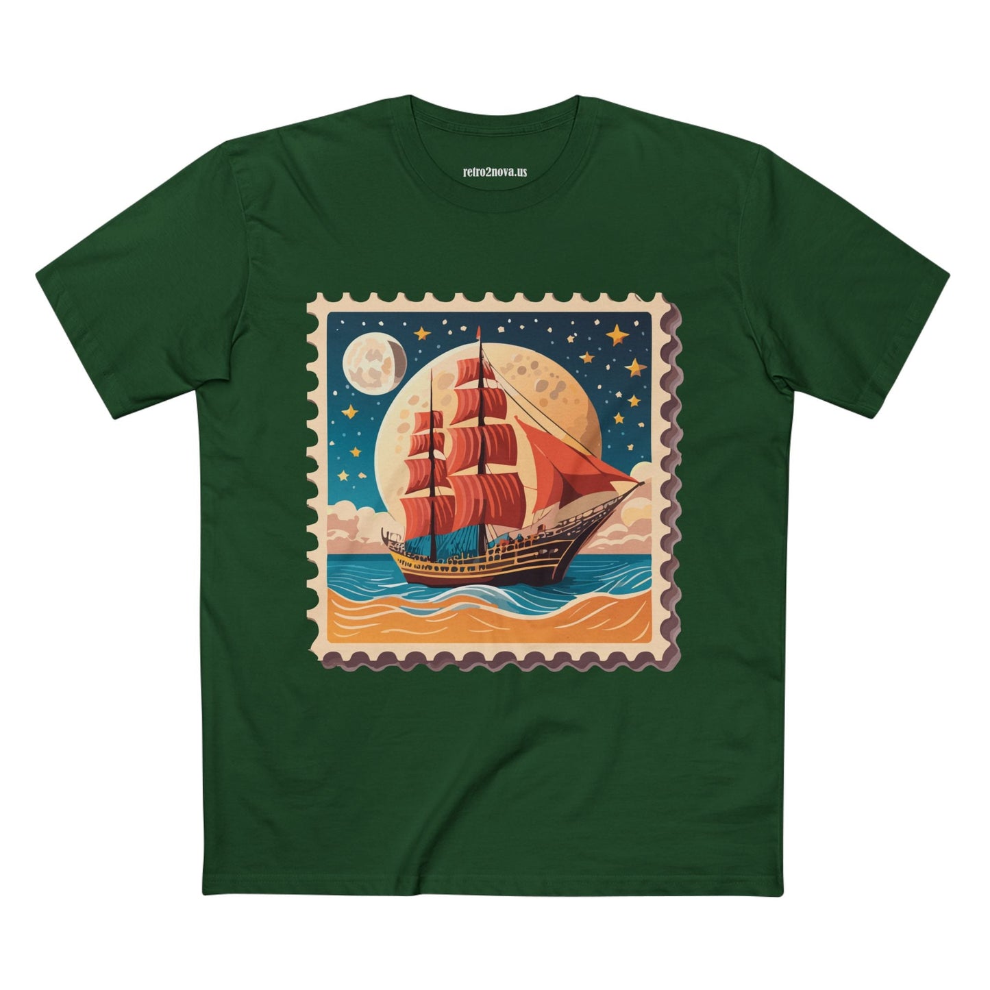 Stamp Shirt Postage Stamp Tee Unisex Premium Cotton Original Art Design By Retro2Nova