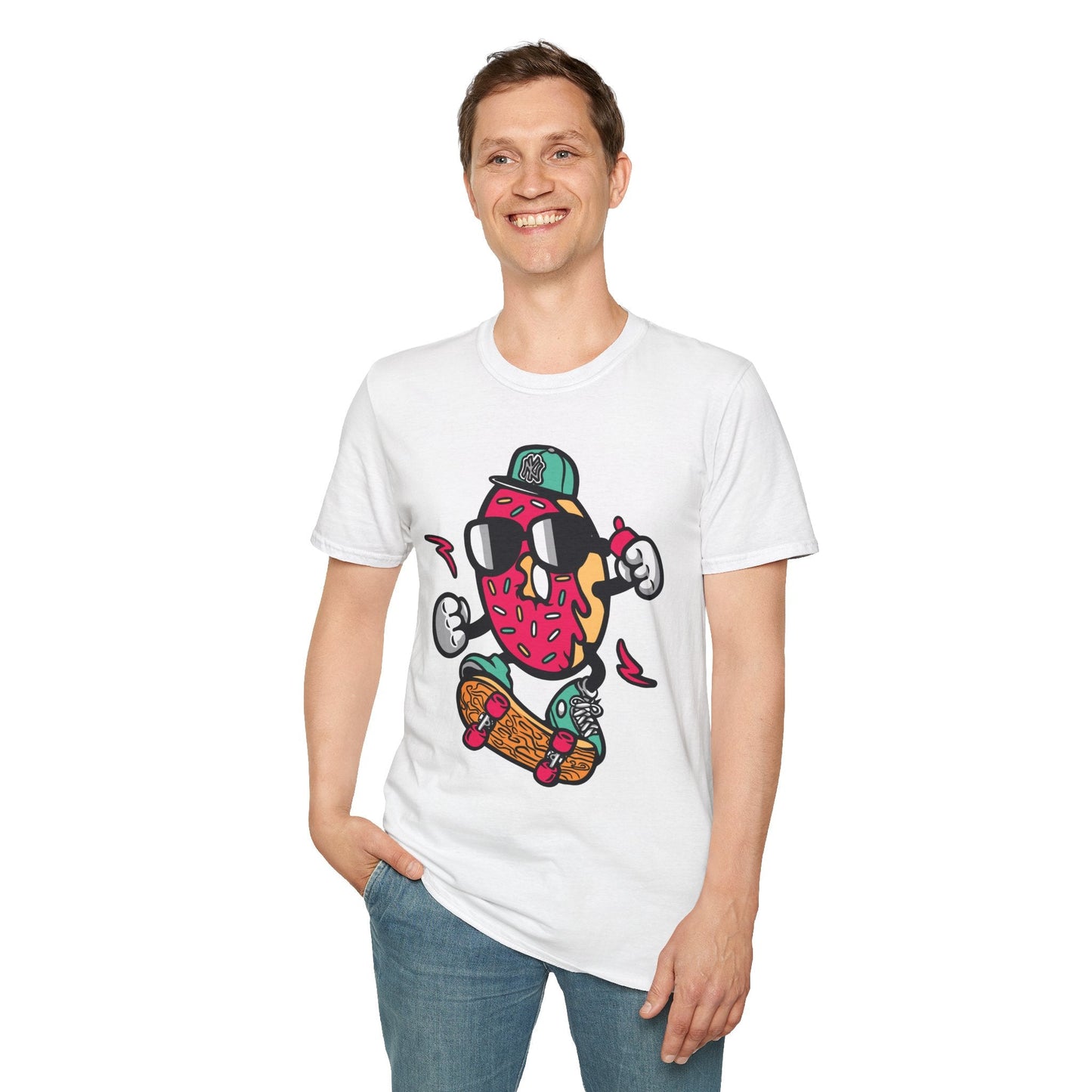Cartoon T Shirt Animation Tee Funny Art Graphic Shirt Unisex Gildan Softstyle 64000