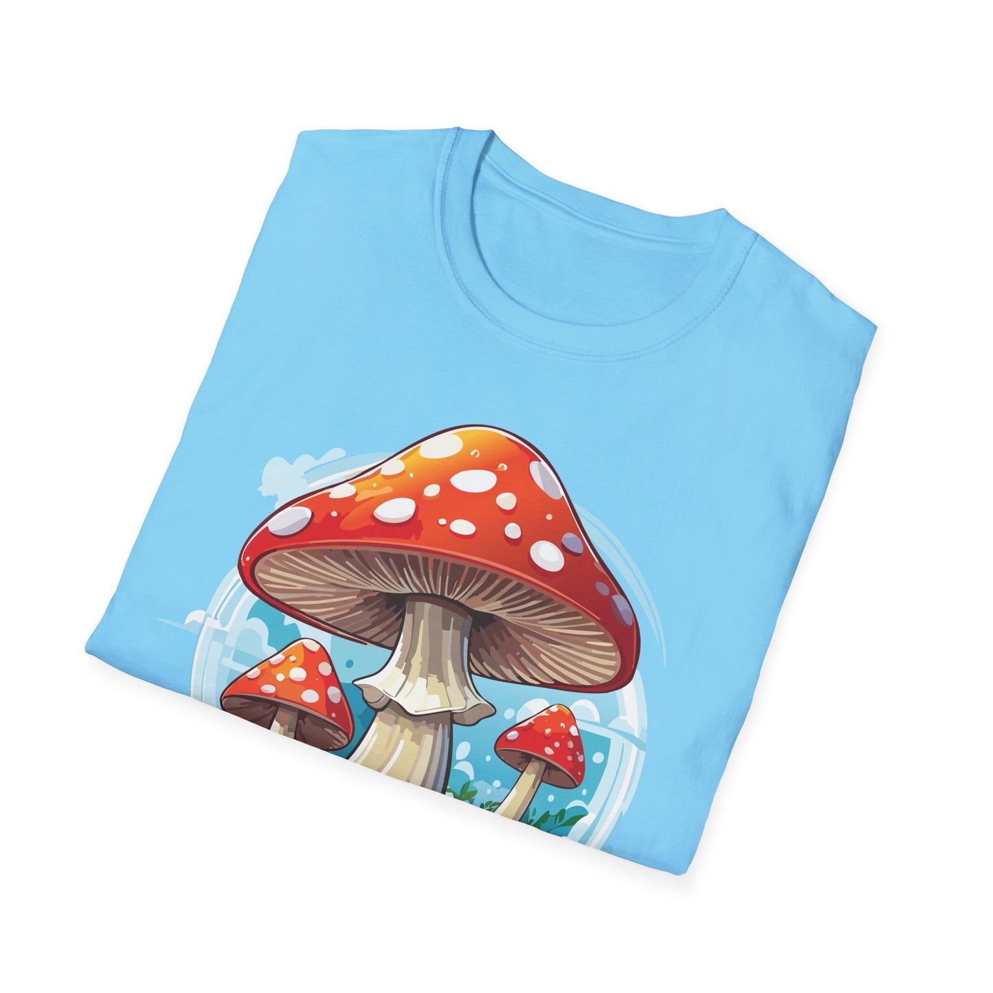 Mashroom Tee Shirt Unisex Funny Mashroom Design 100 Percent Cotton Softstyle Tee