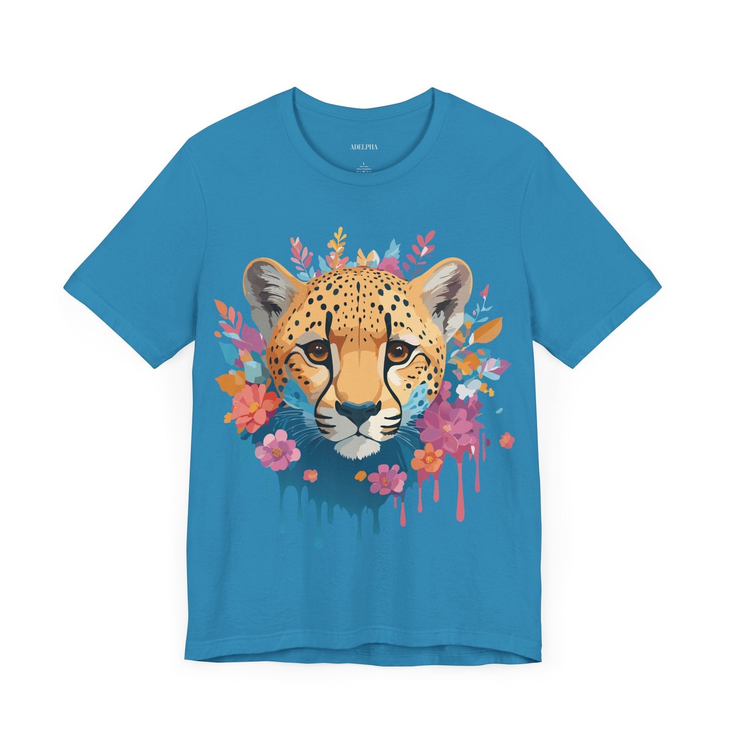 Adelpha Cheetah Graphic Tee Unisex Vintage Inspired Artwork Short Sleeve Jersey