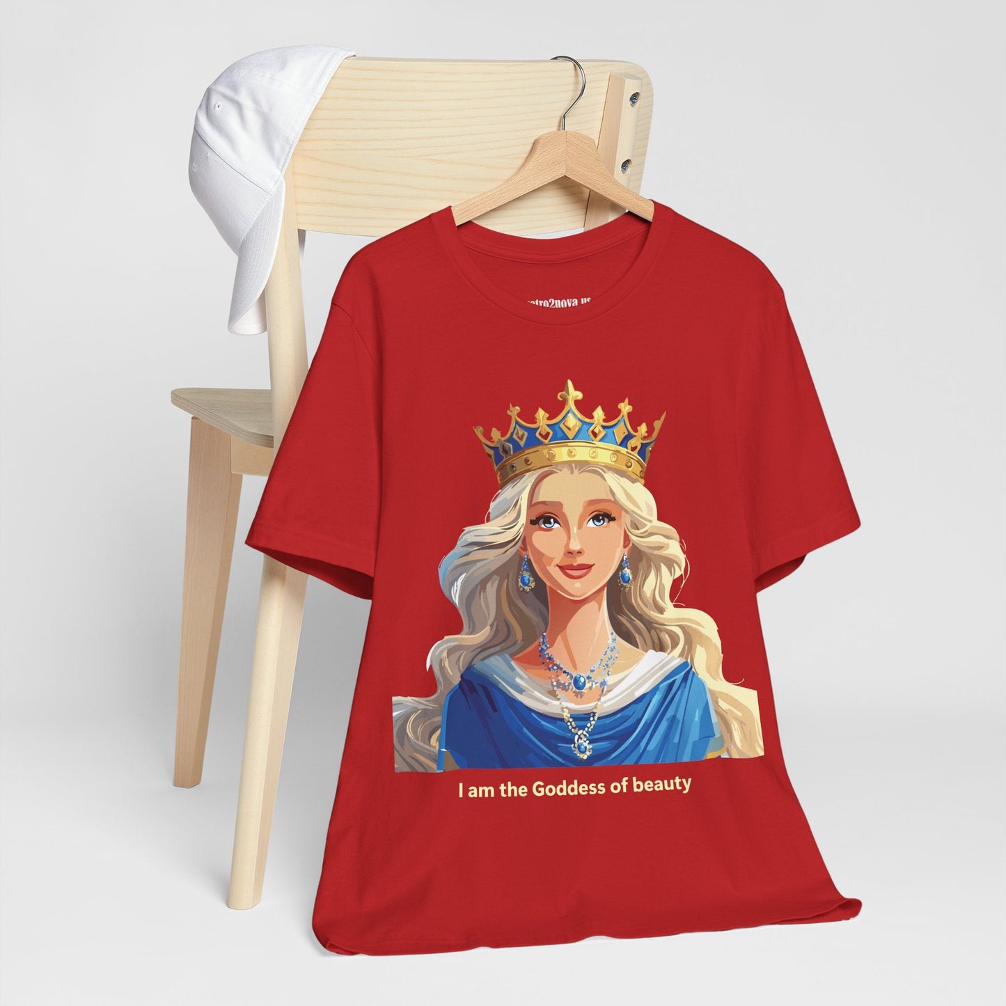 Goddess Graphic Tee Unisex Short Sleeve Original Art by Retro2Nova Premium Cotton