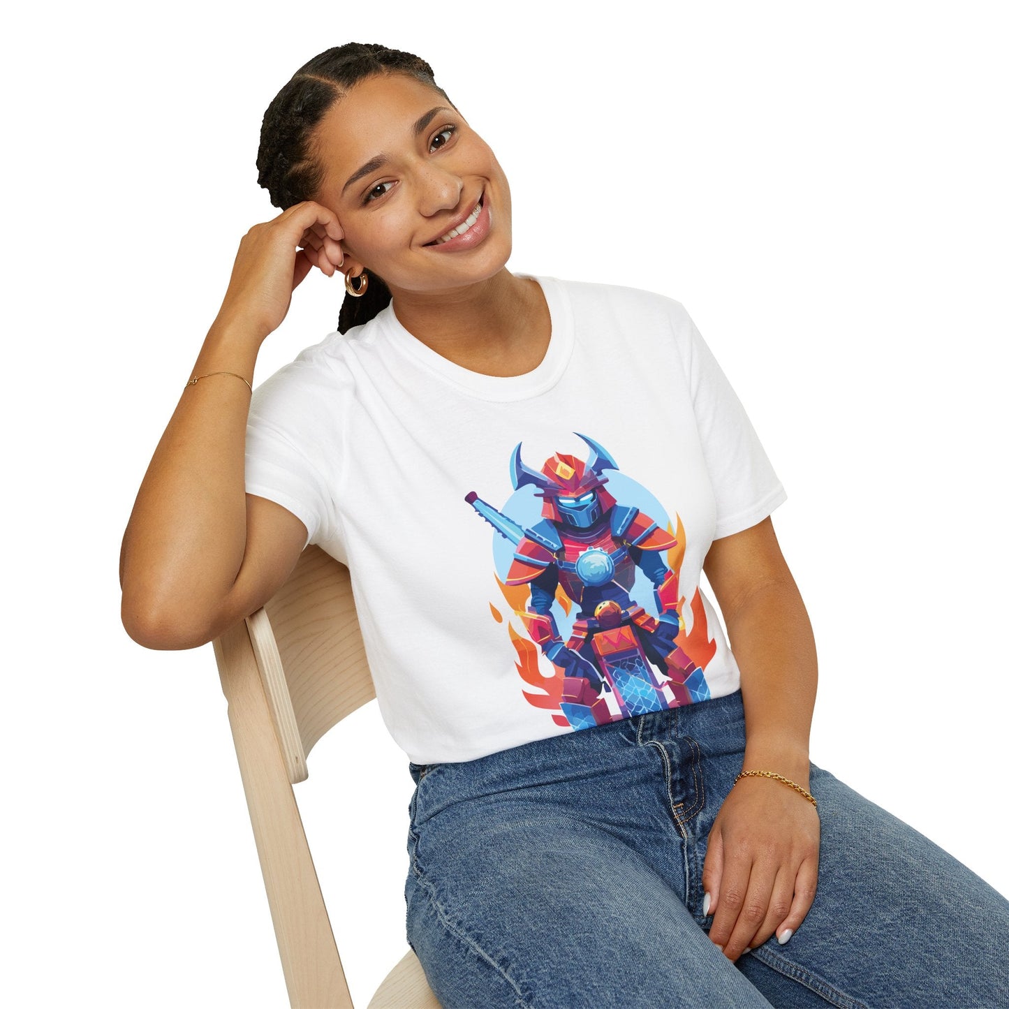 Samurai Shirt Unisex Gildan Softstyle 64000 Tee 100 Percent Ring Spun Cotton Comfort All Day Wear