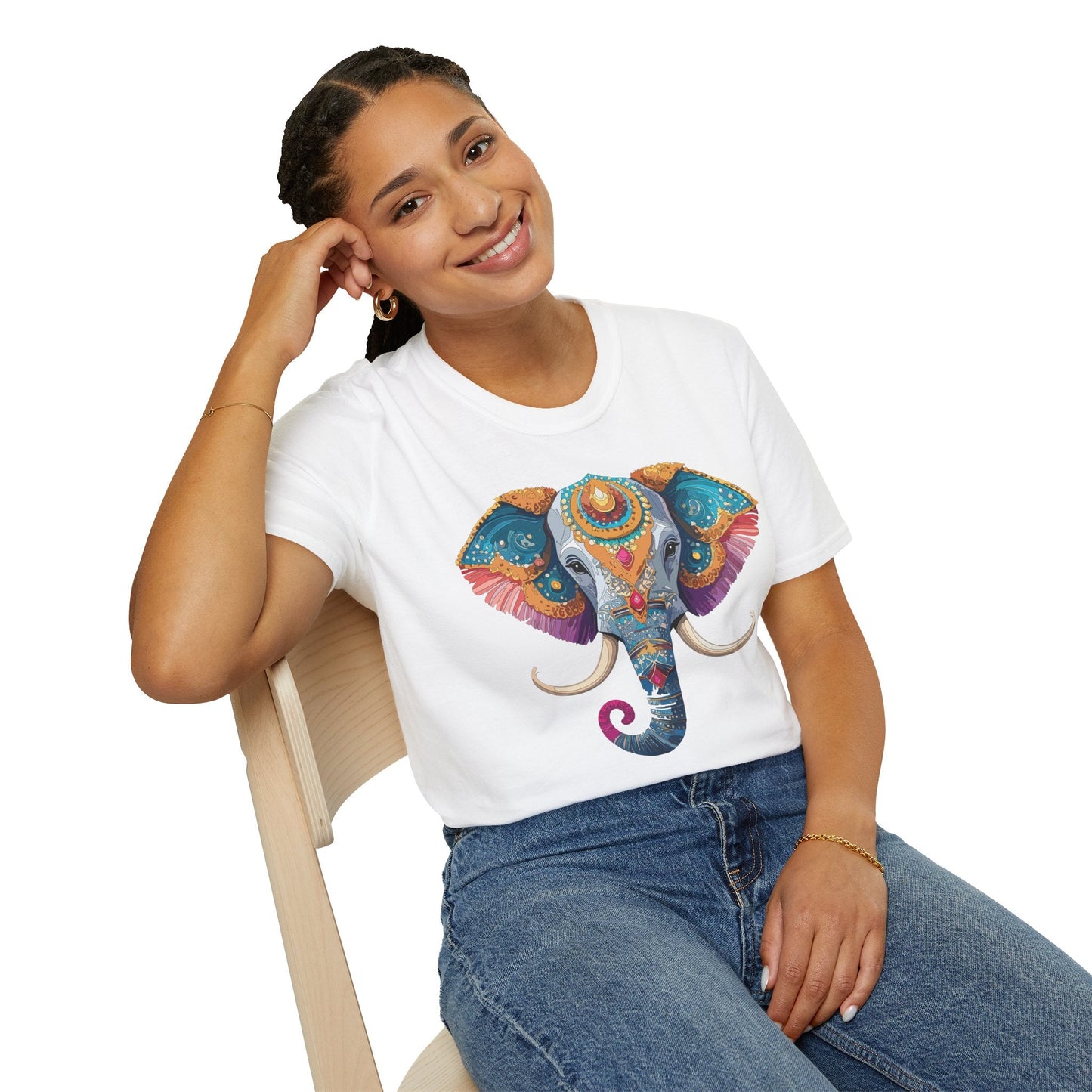Elephant Shirt Unisex Elephant Tee Softstyle Cotton Gildan 64000 Animal Tee Graphic Elephant Tee