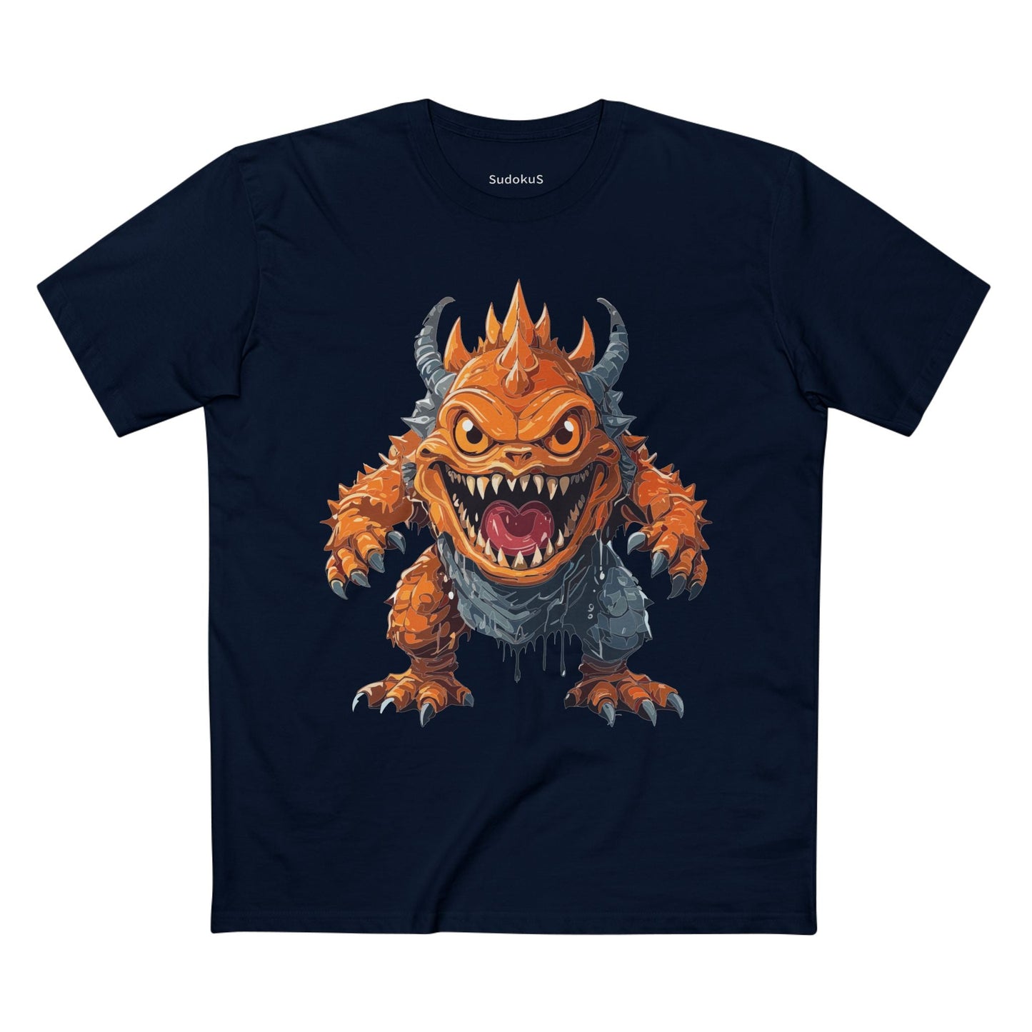 Cartoon Monsters Graphic Unisex 100 Cotton Staple Tee 35