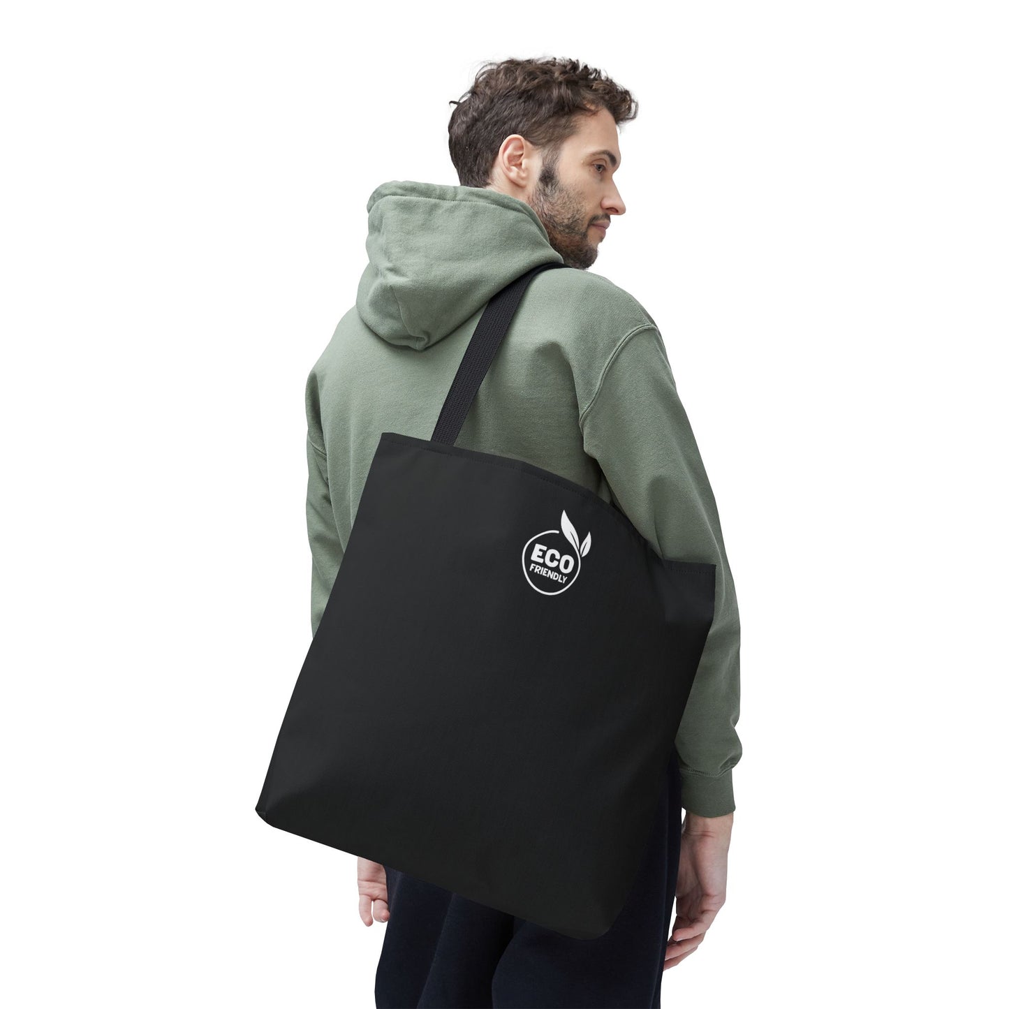 ECO BLACK COLOR CANVAS BAG HIGH-QUALITY 100% SPUN POLYESTER 3 SIZES BAG-E2
