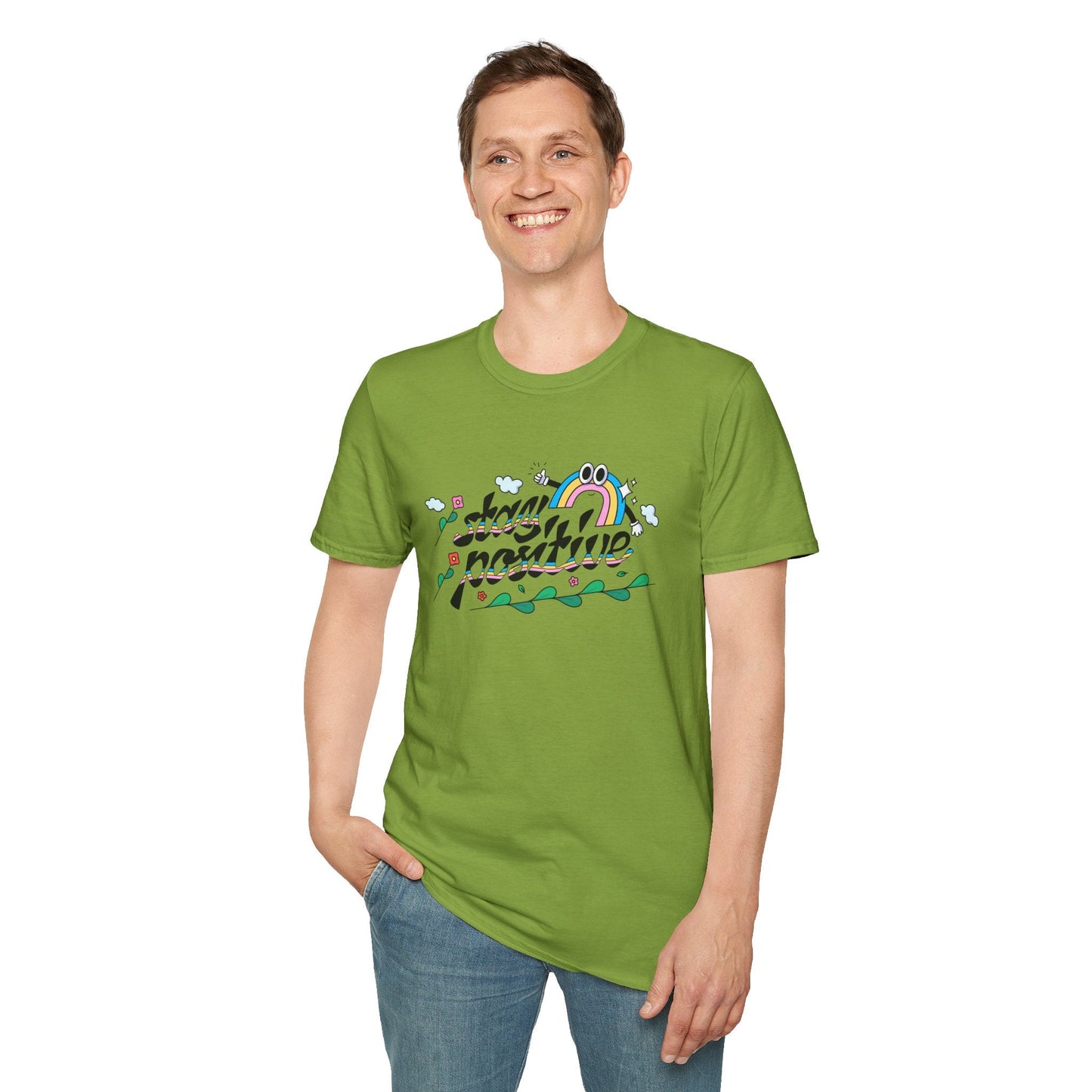 Positive Slogan T Shirts Unisex Softstyle Tee With Positive Words And Good Quotes Gildan 64000