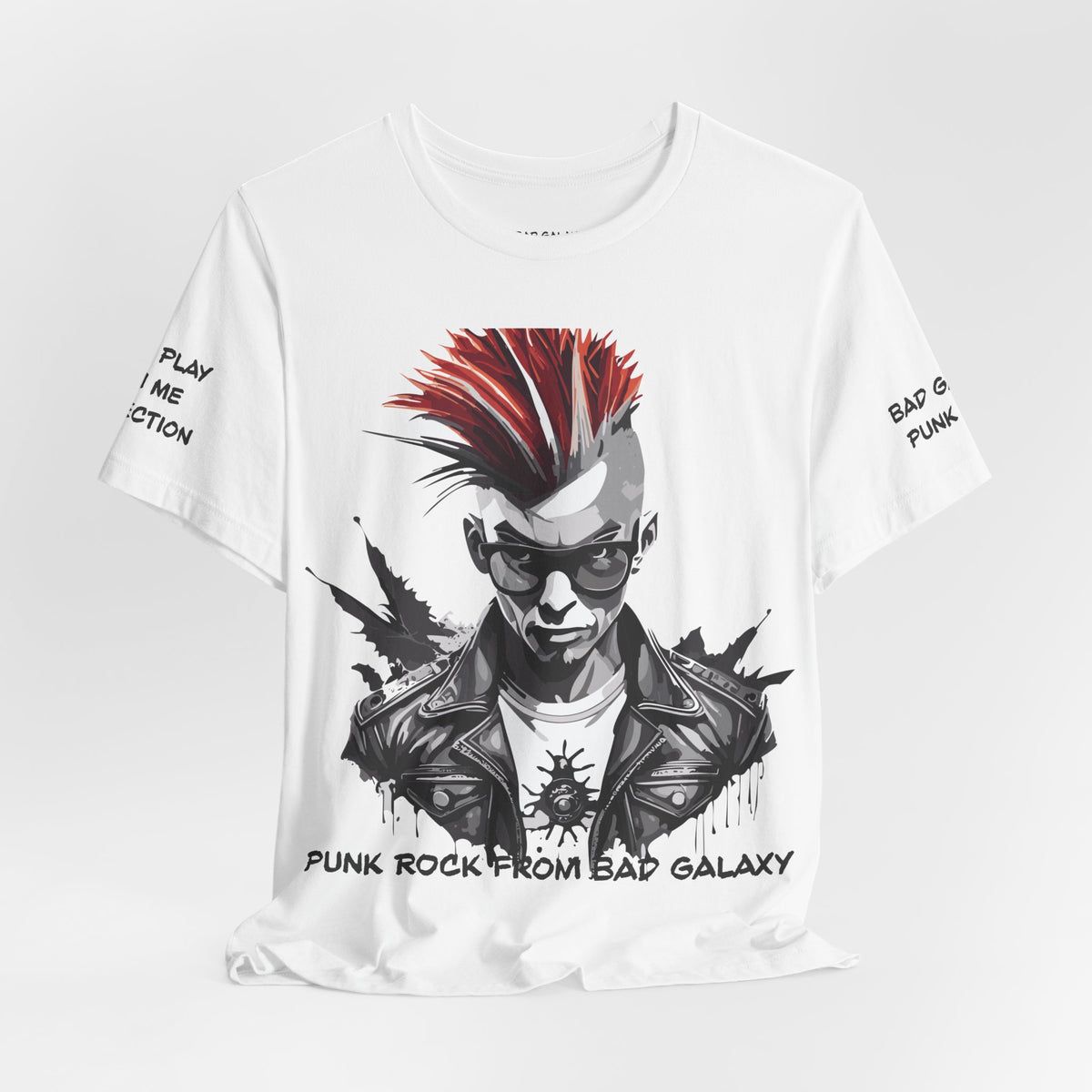 Punk Rock Graphic Unisex Cotton Bella+Canvas Tee with Art Design b35