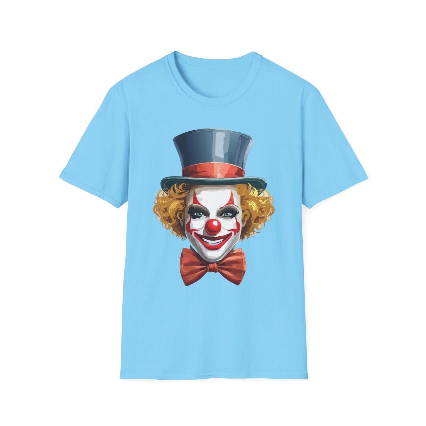 Clown Shirt T Shirt With Clown Funny Man Circus Shirt Scary Man Tee Unisex Gildan Softstyle 64000