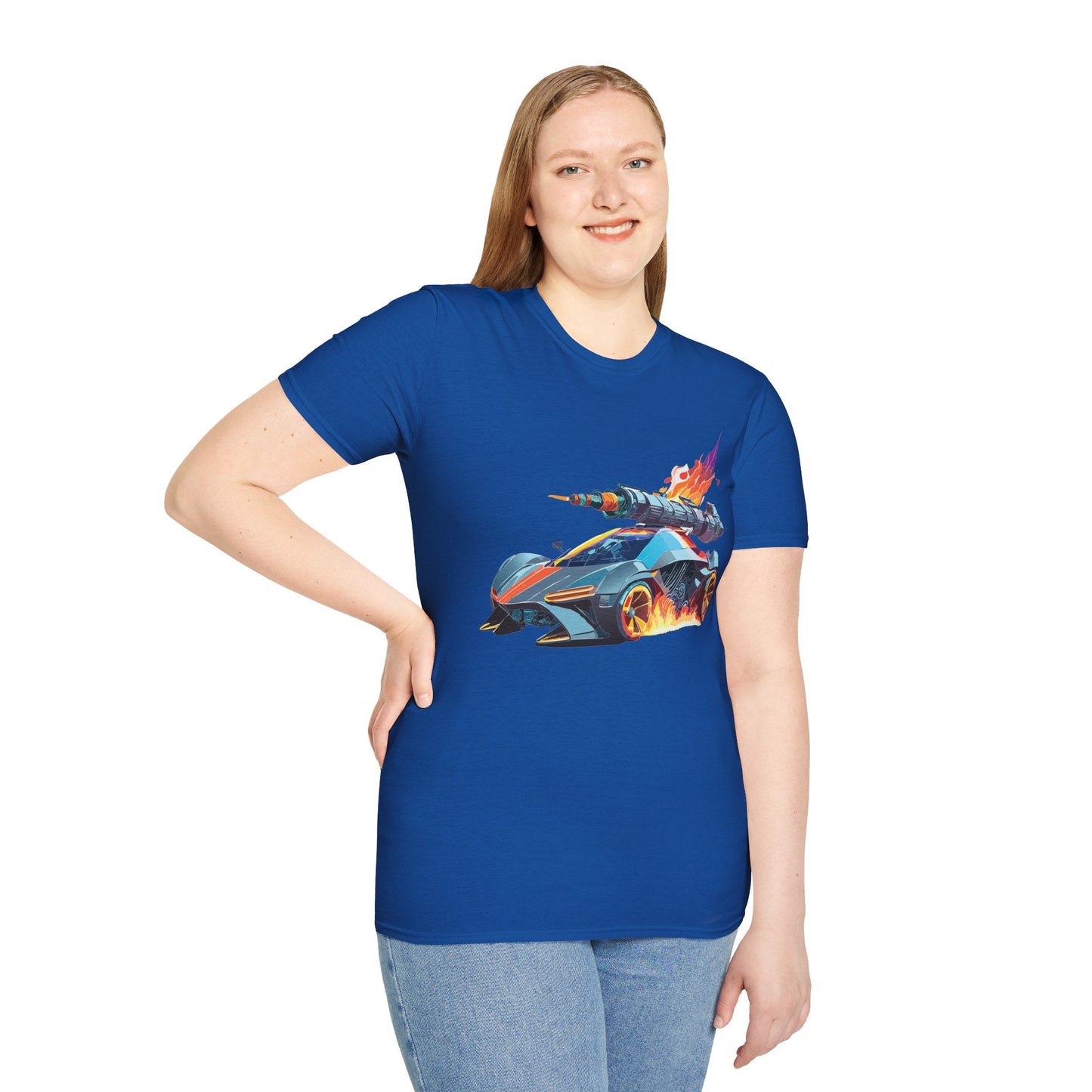 Car Graphic Unisex Cotto Softstyle Art Design with Hot Wheels Artwork Tee 5