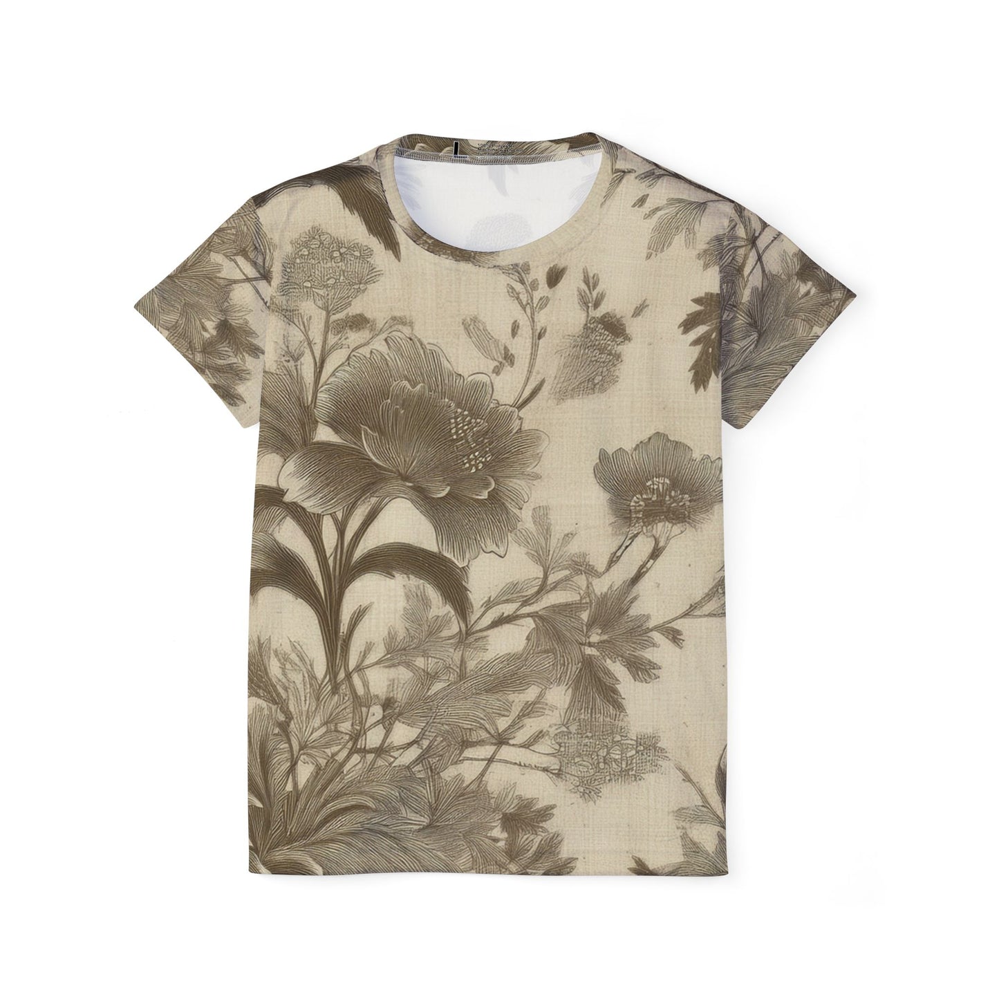 Women Poly T-Shirt with Floral Print