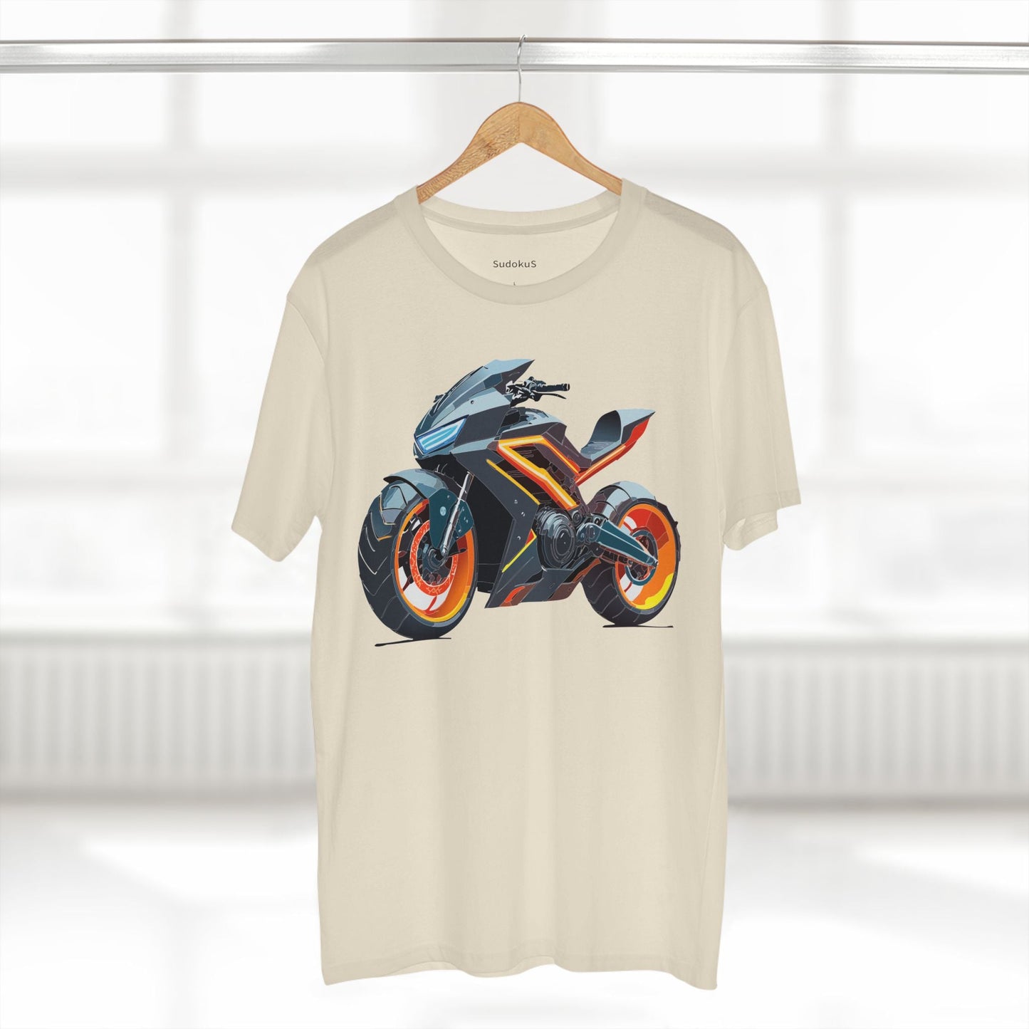 Moto Bike Graphic Unisex 100 Cotton Staple Tee 12