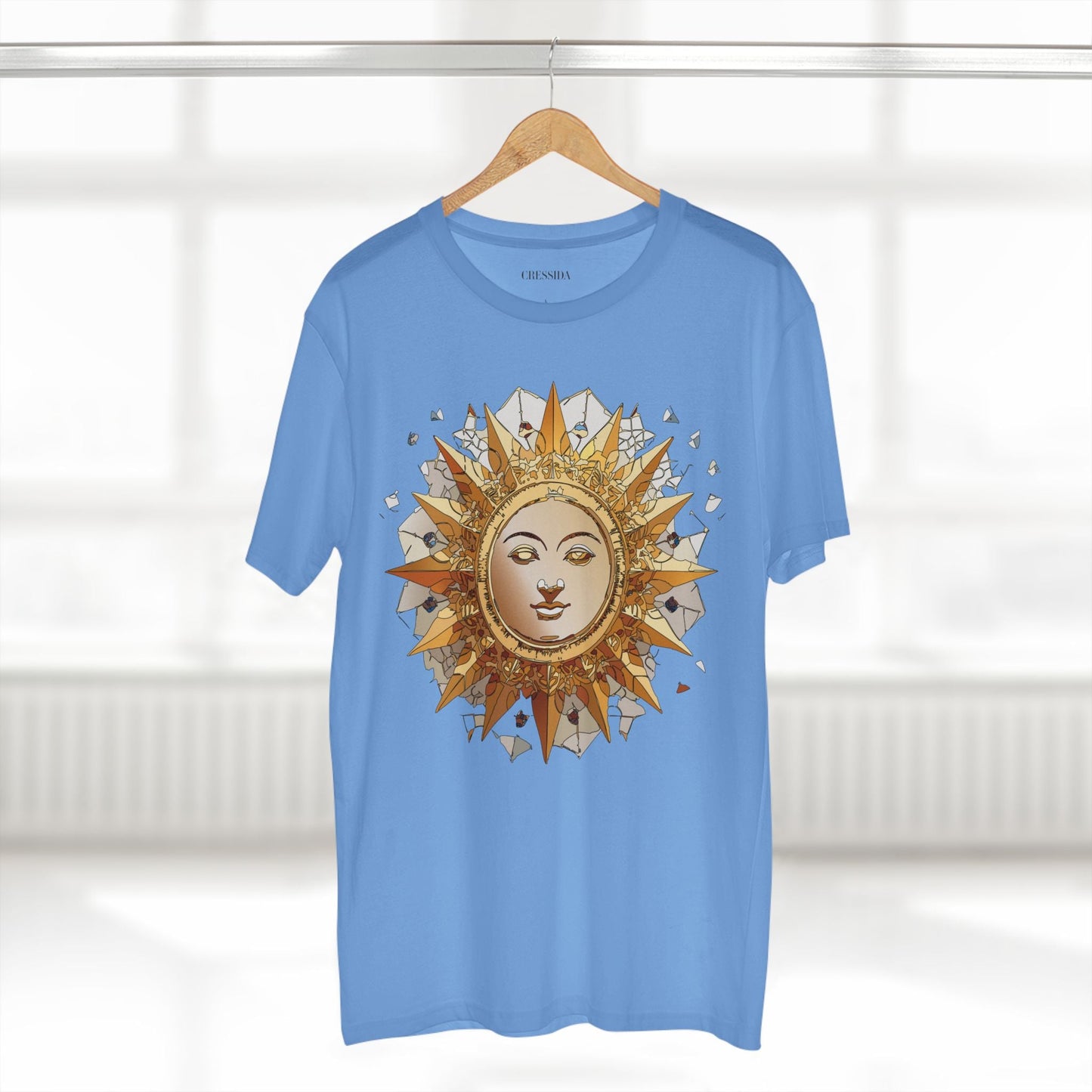 Gold Sun Graphic Unisex 100 Cotton T-Shirt with Golden Art Design 19