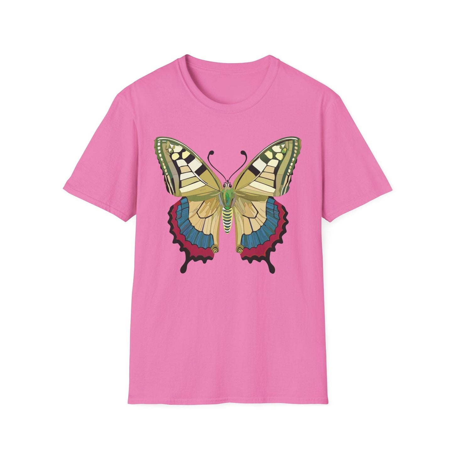Butterfly T Shirt Unisex Monarch Design Soft Cotton Gildan 64000 Short Sleeve Tee