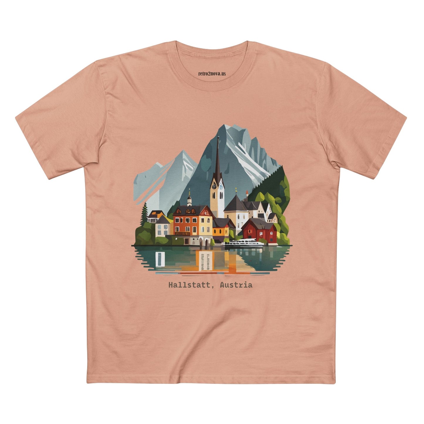 Austria Travel Shirt Unisex Premium Cotton Tee With Original Art Design Retro2Nova Collection