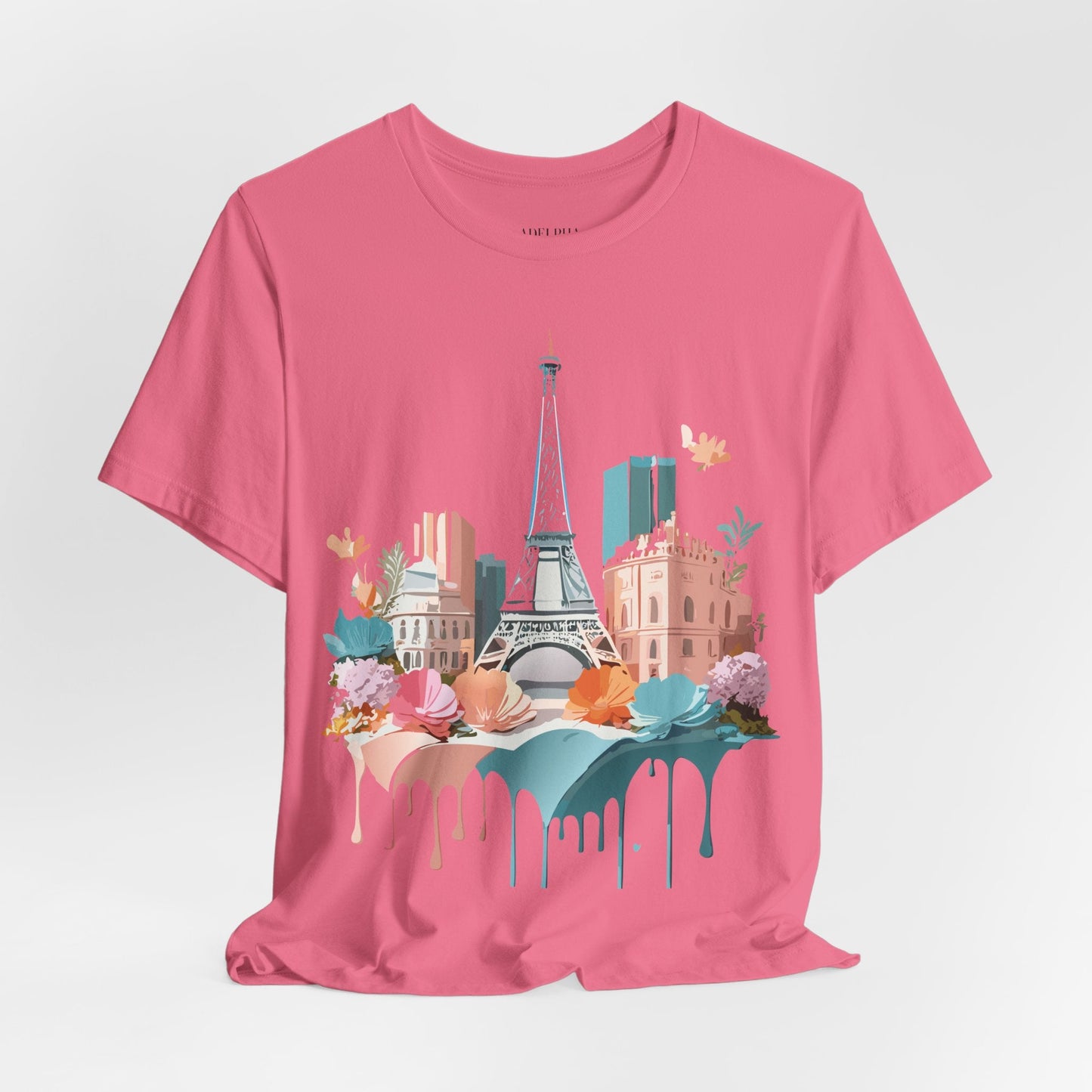 Paris Vintage Inspired Graphic Tee Unisex Short Sleeve Shirt Adelpha Artwork Studio