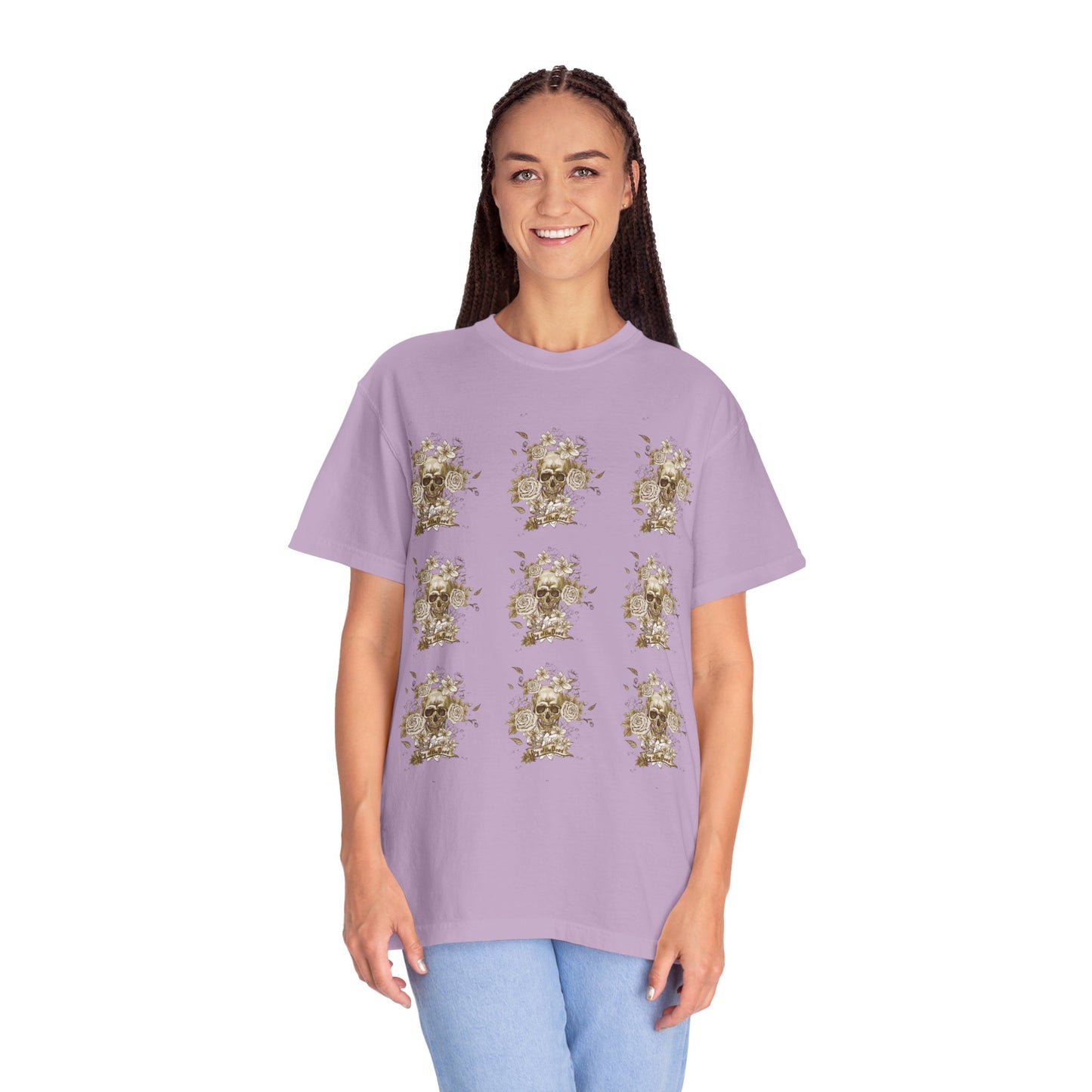 Unisex Cotton Tee Shirt with Skull