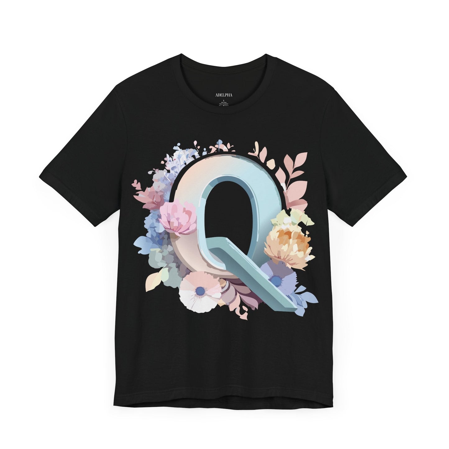Letter Q Shirt Unisex Graphic Tee With Vintage Inspired Artwork By Adelpha Premium Quality