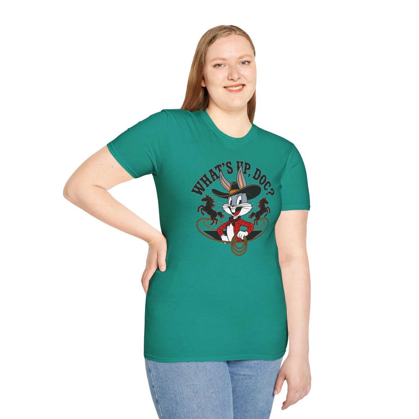 Cartoon Bunny Graphic Unisex Cotton Animal Animation Artwork Design Tee 41