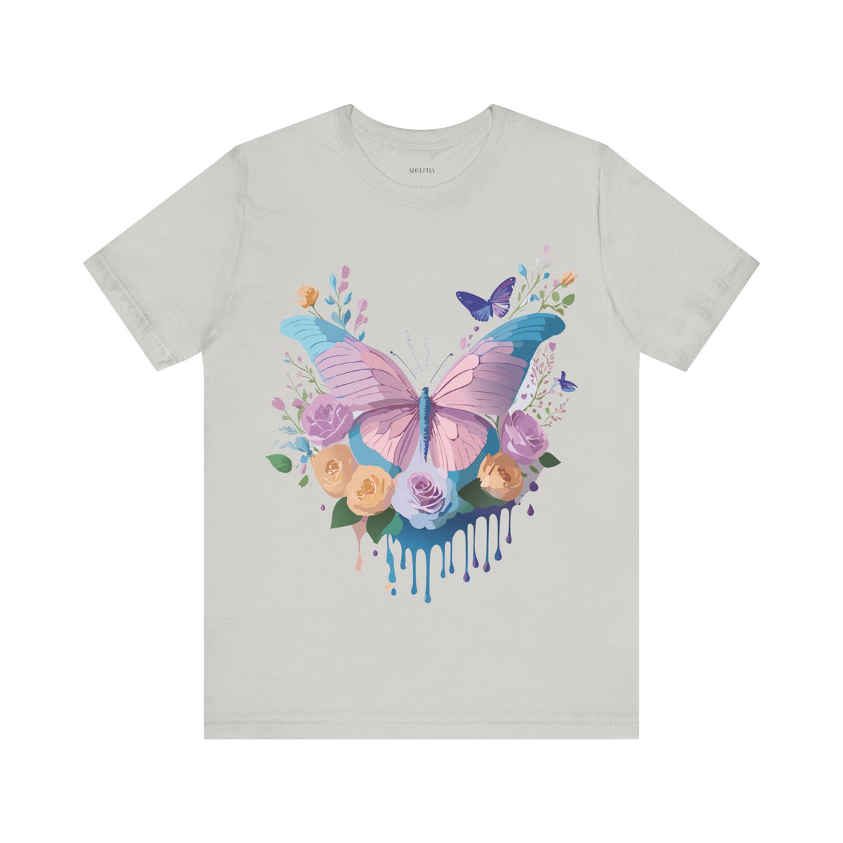 Butterfly Graphic Unisex Cotton Bella+Canvas Tee with Art Design n110
