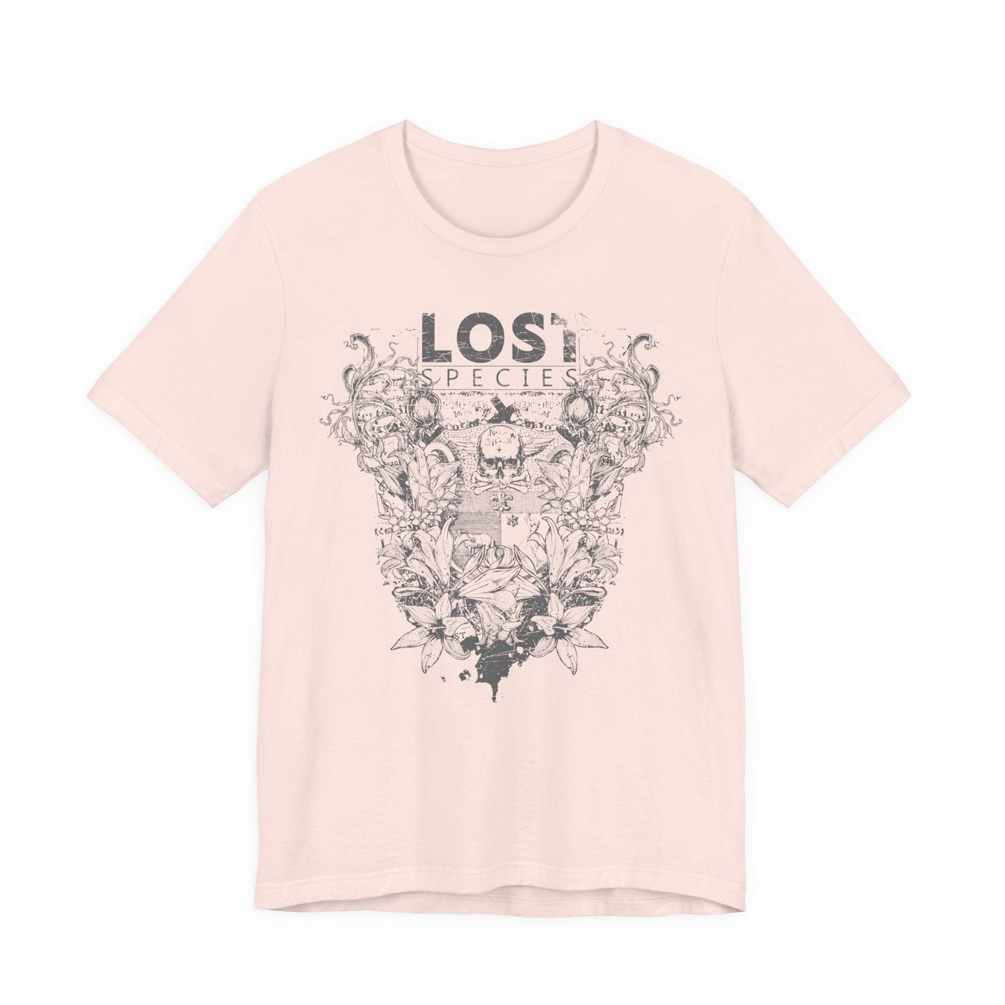Lost Species Tee Floral Wildlife Illustration Rock Band T-Shirt A-7