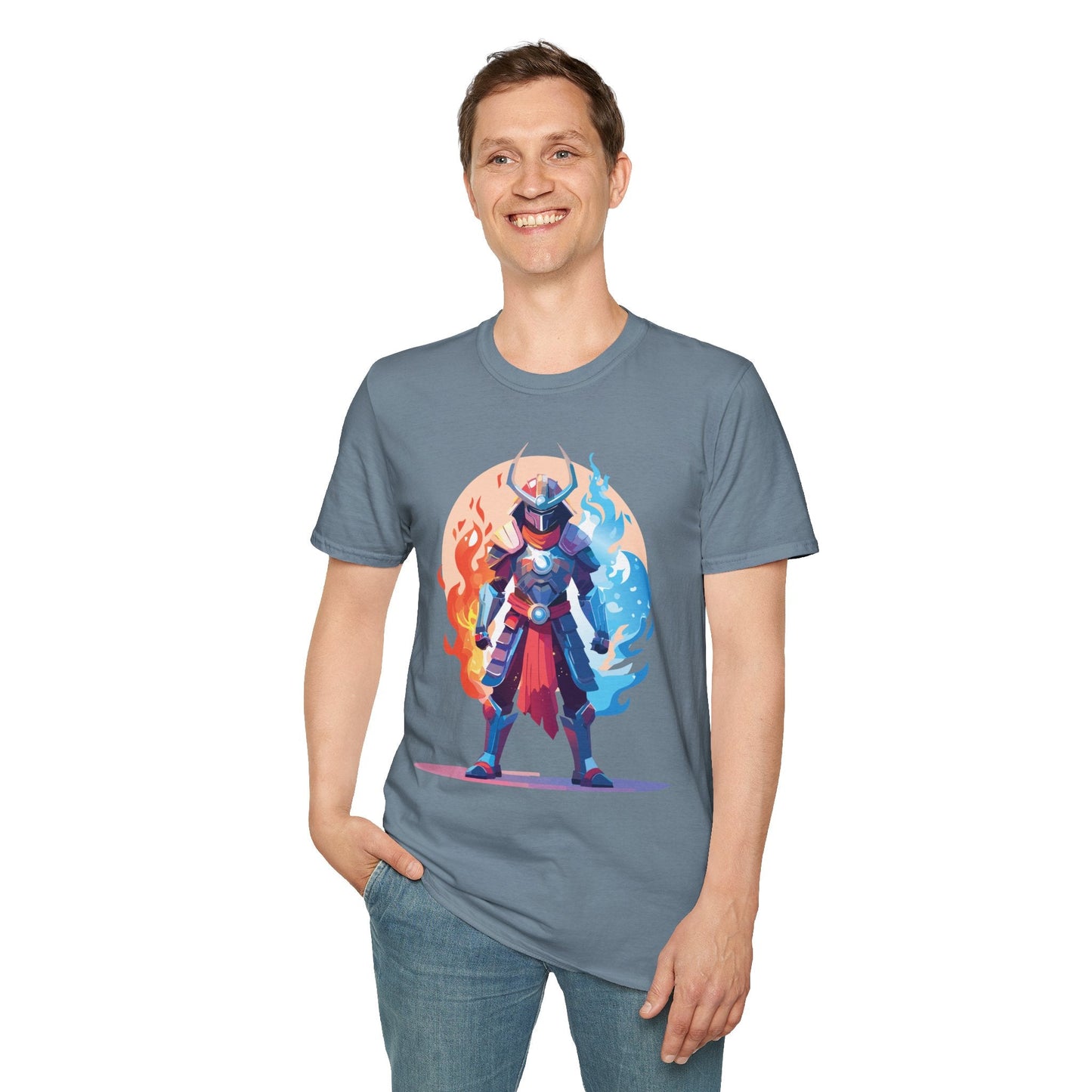 Samurai Shirt Unisex Gildan Softstyle 64000 Tee 100 Percent Ring Spun Cotton Comfortable