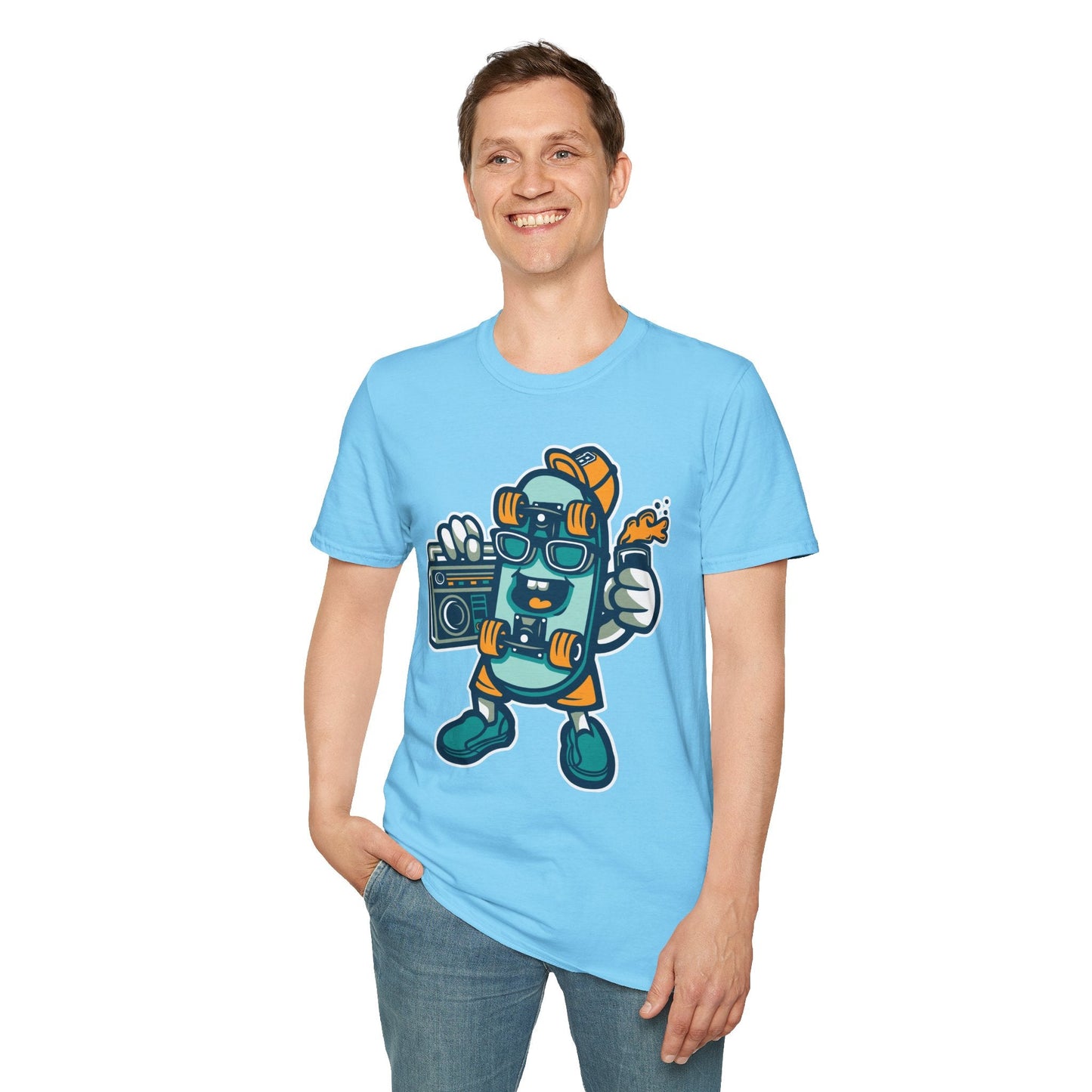 Cartoon Animation T Shirt Unisex Funny Tee Gildan Softstyle 64000 Ring Spun Cotton