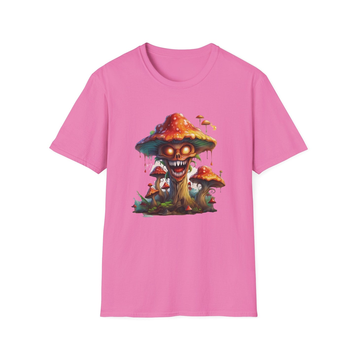 Mashroom Tee Shirt Unisex Softstyle 64000 100% Ring Spun Cotton with Funny Mushroom Artwork