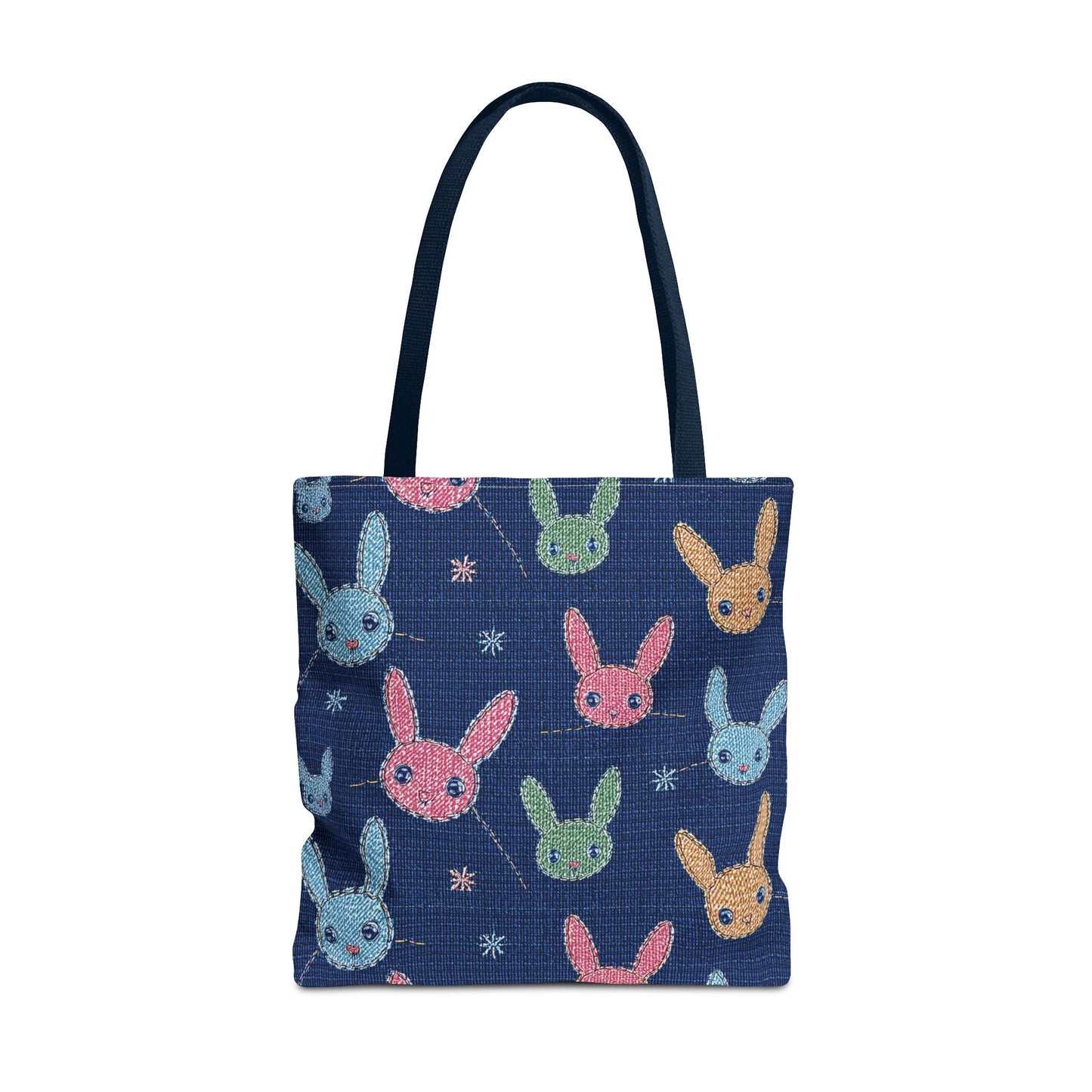 Denim Fabric Imitation Print Unisex Canvas Bag Poly Spun 3 Sizes Tote Bag 192-6