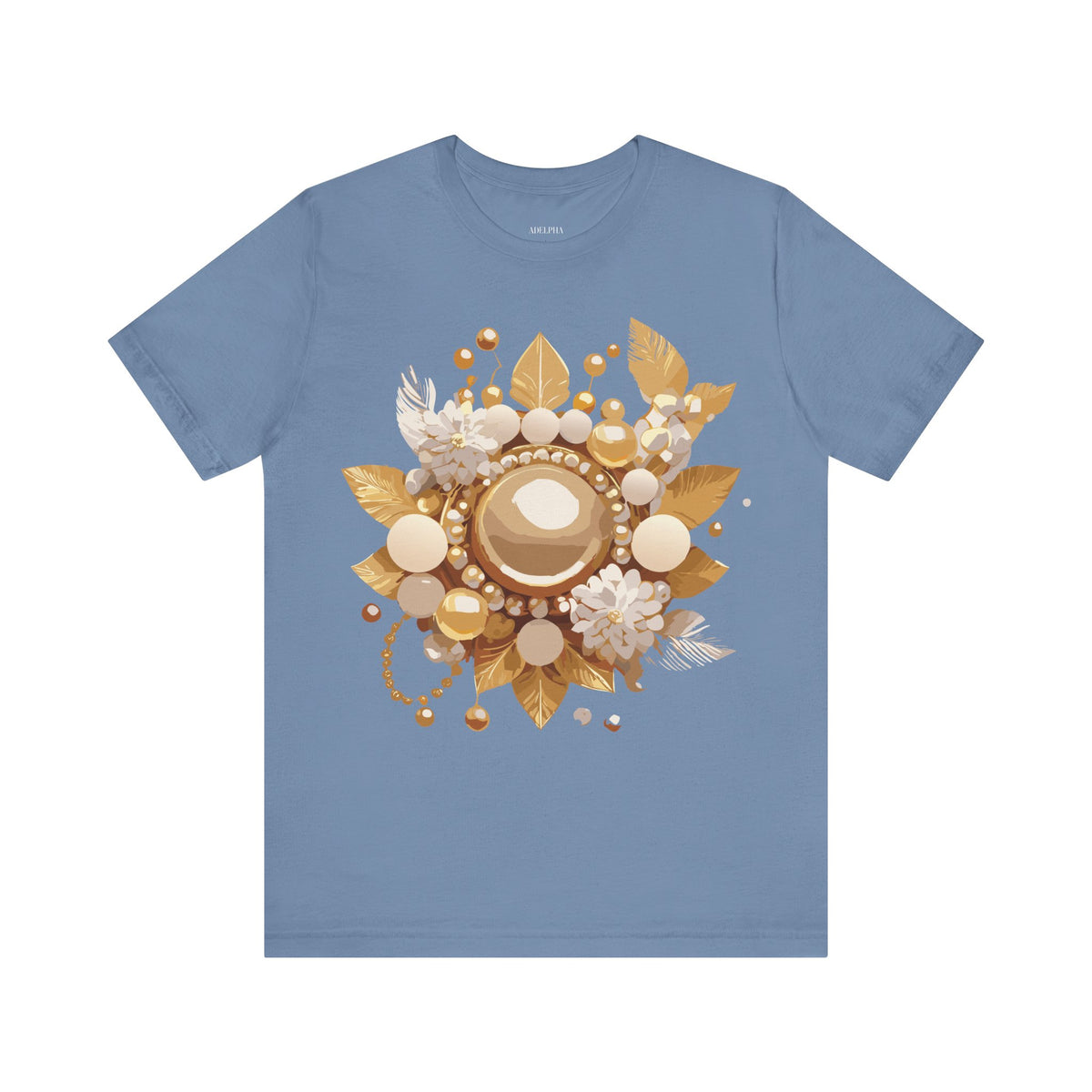 Jewelry Graphic Unisex Cotton Bella+Canvas Tee with Gemstones Art Design m35