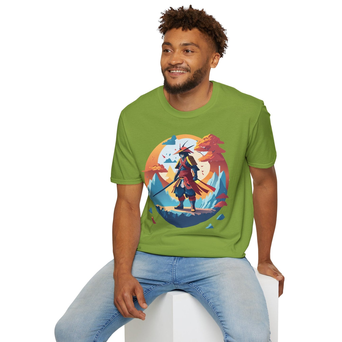 Samurai Shirt Unisex Tee Gildan Softstyle 64000 100 Percent Ring Spun Cotton Lightweight