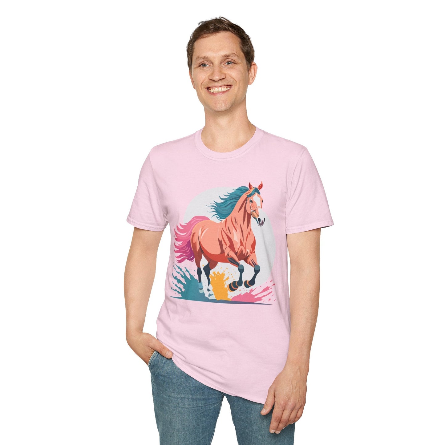 Unisex Horse Shirt Tee Gildan Softstyle 64000 Premium Ringspun Cotton