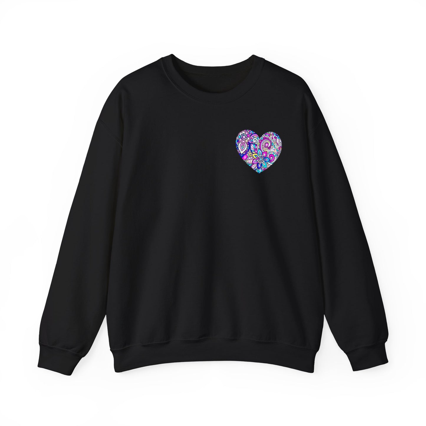 Small Heart Sweatshirt, Floral Heart Sweatshirt, Floral Love Sweatshirt, Valentine's Day Sweatshirt, Heart Floral Sweatshirt 101