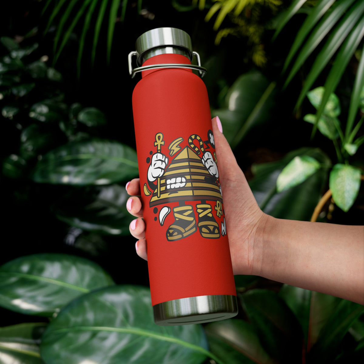 22oz Copper Insulated Water Bottle with Cartoon Design - CV33