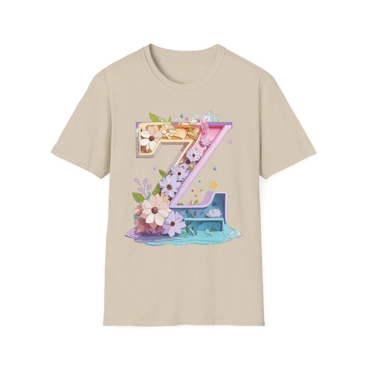 Floral Number 7 T-Shirt | Floral 7 Tee, Birthday 7th, Botanical Number Shirt