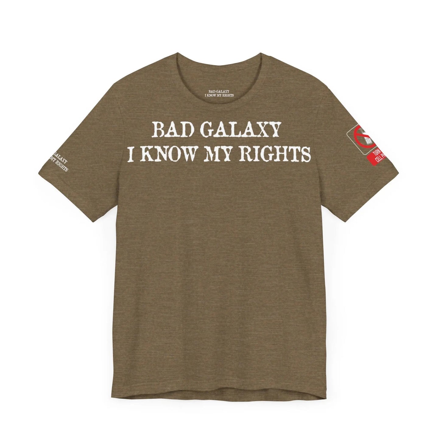 Red Stamp Tee Shirt 100 Percent Cotton From Bad Galaxy Eco Friendly Inks Made To Order In USA