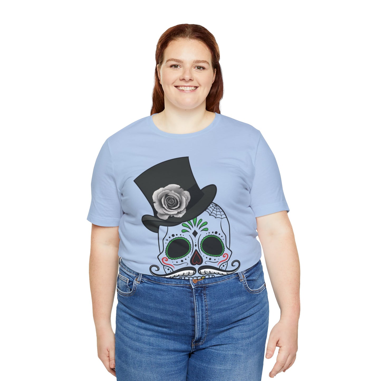 Unisex-T-Shirt aus Baumwolle mit Totenkopf