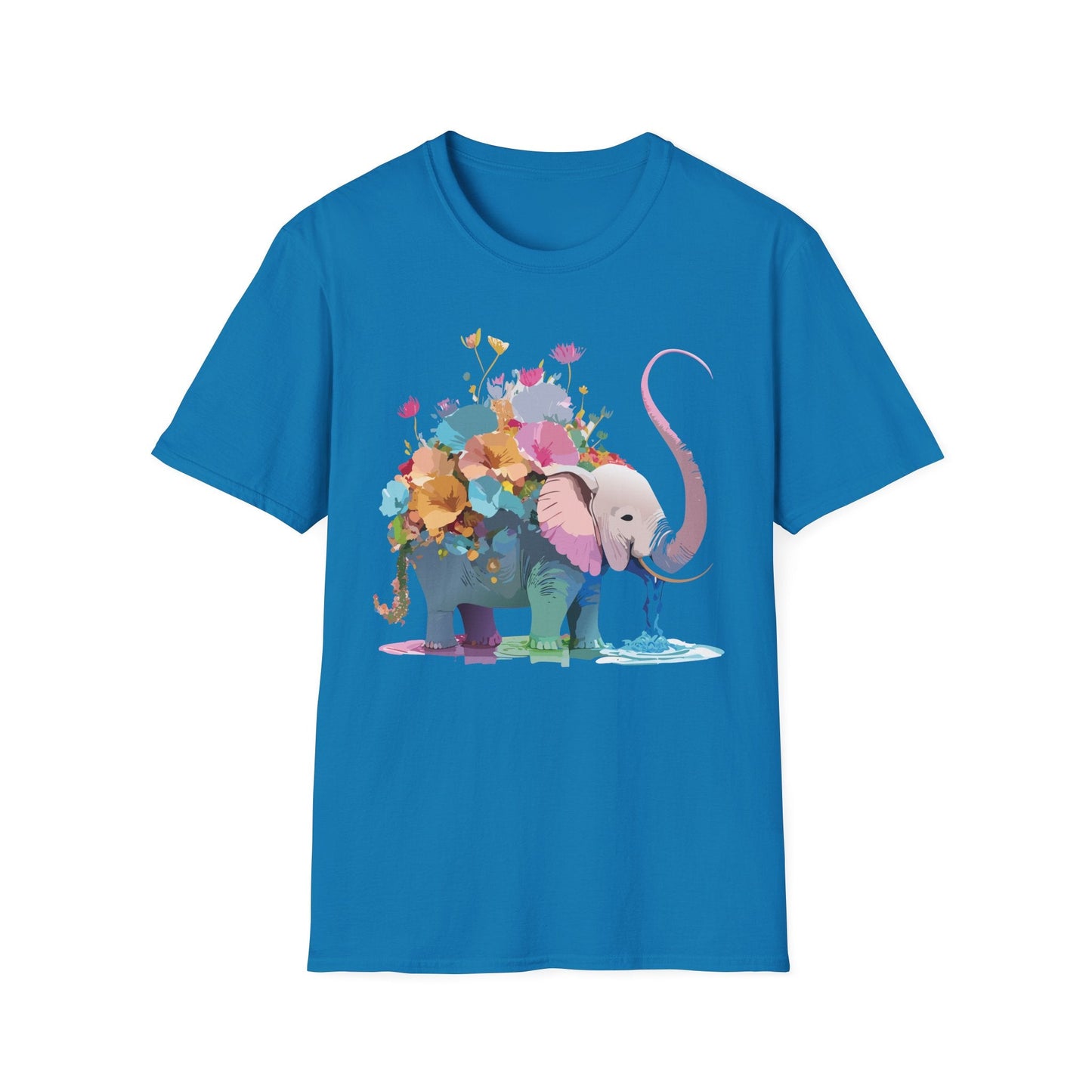 Elephant T Shirt Unisex Softstyle Cotton Tee With Animated Elephant Design Premium Comfort