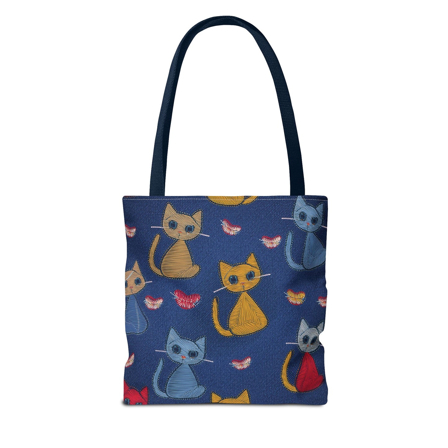 Love Day Graphic Design Denim Fabric Imitation Print Unisex Canvas Bag POLY 3 Sizes Tote Bag 201-16