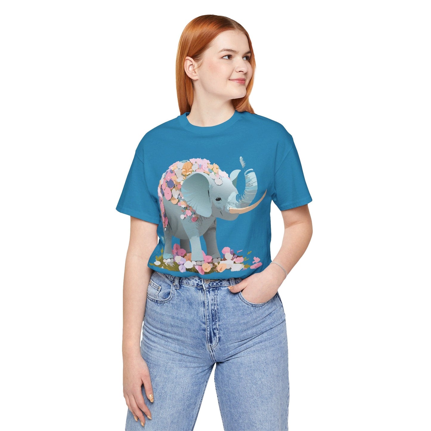 Elephant Graphic Unisex 100 Cotton Jersey Vintage Art Design Tee 24