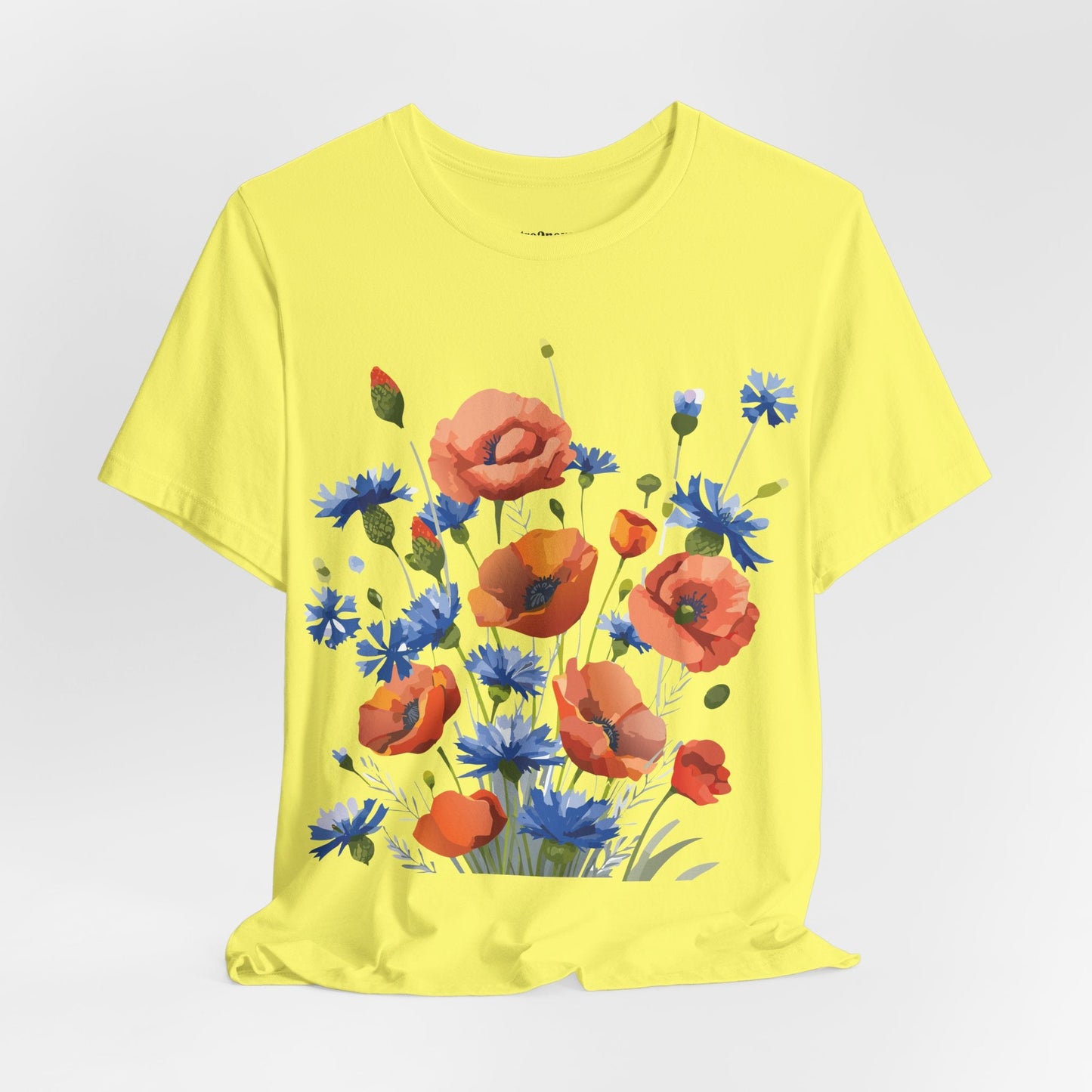 Unisex Floral Shirt Floral Print Tee Lightweight Breathable Fabric Short Sleeve Casual Wear