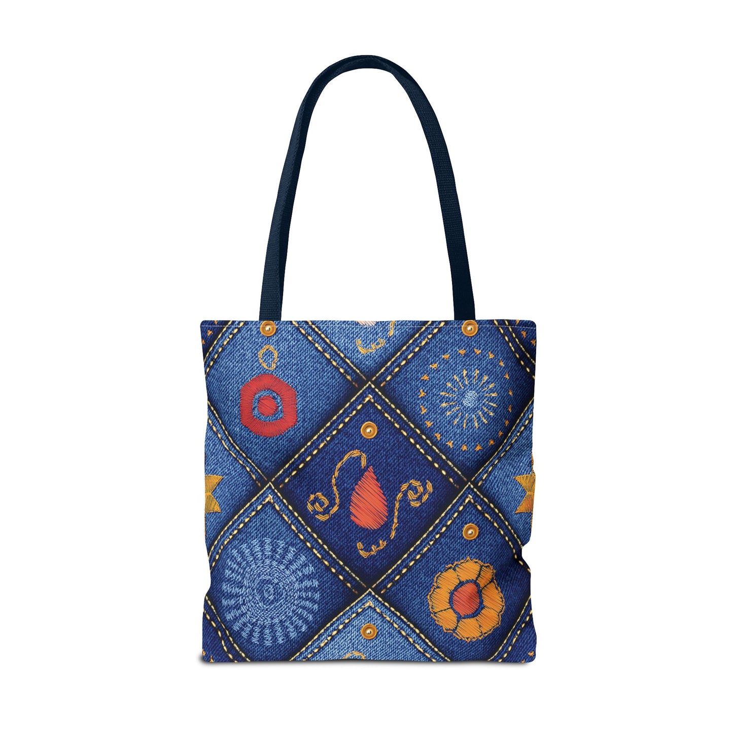 Diwali Graphic Denim Fabric Imitation Print Unisex Canvas Bag Poly Spun 3 Sizes Tote Bag 205-4