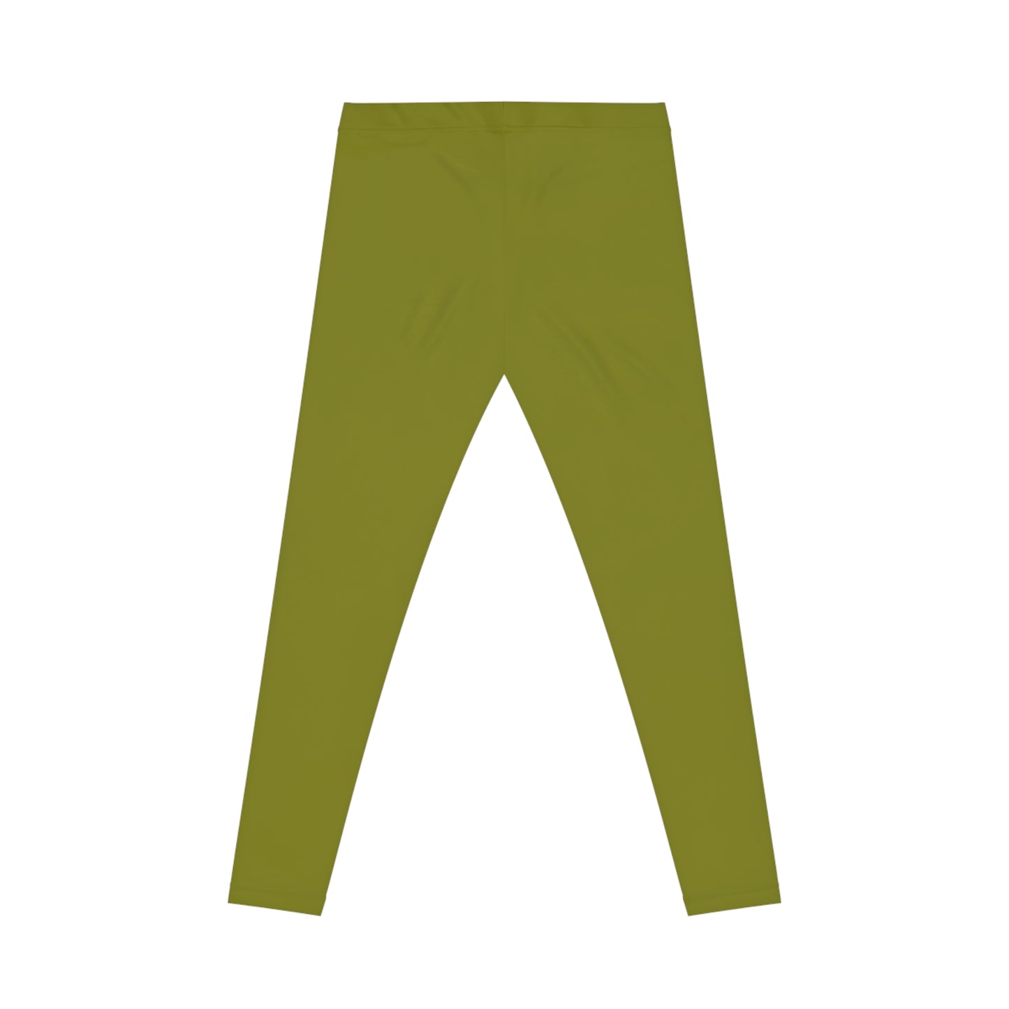 Olive Color Women's Poly-Span Casual Leggings XS-2XL