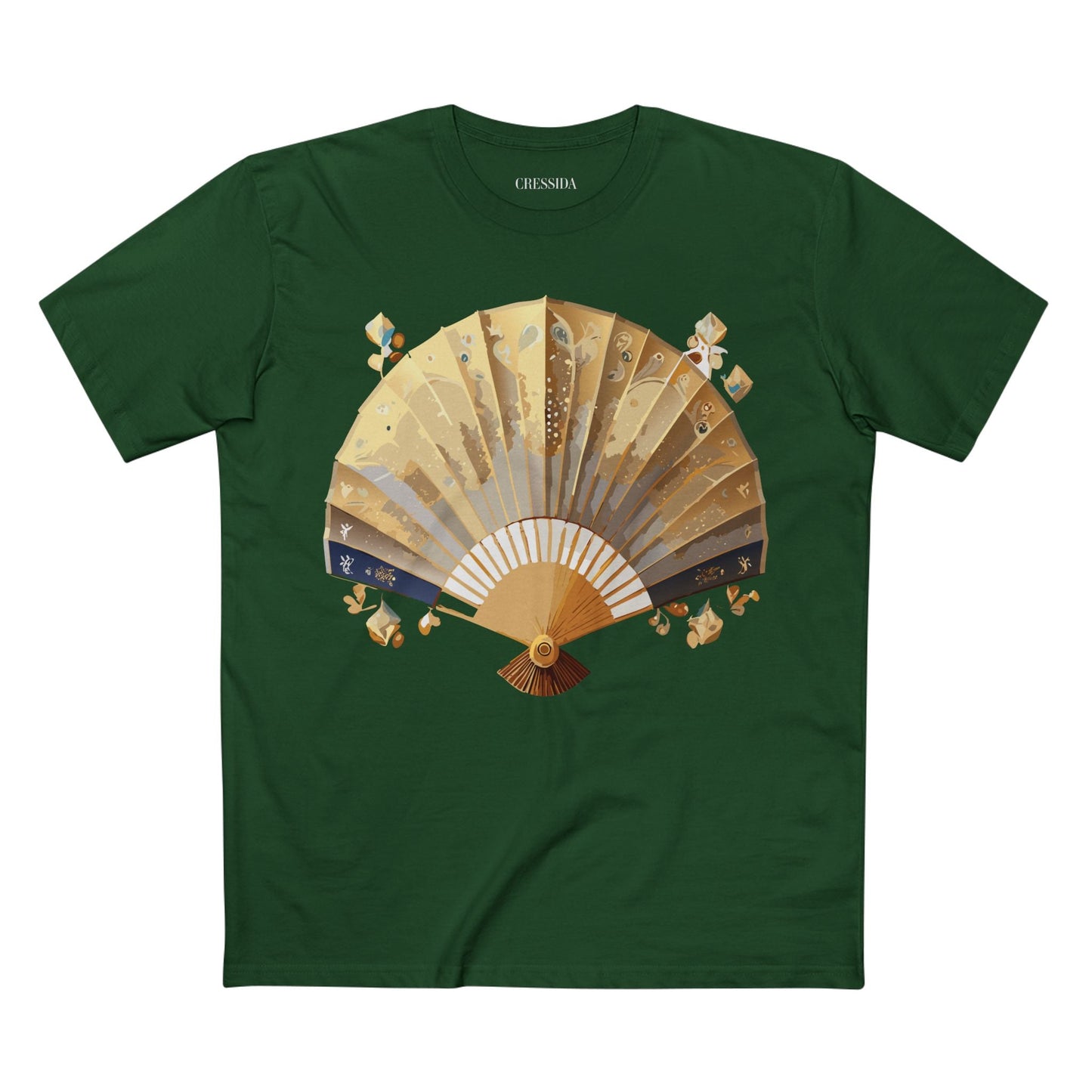 Antique Fan Graphic Design T-Shirt Unisex 100 Cotton Floral Carnival Artwork Tee 24