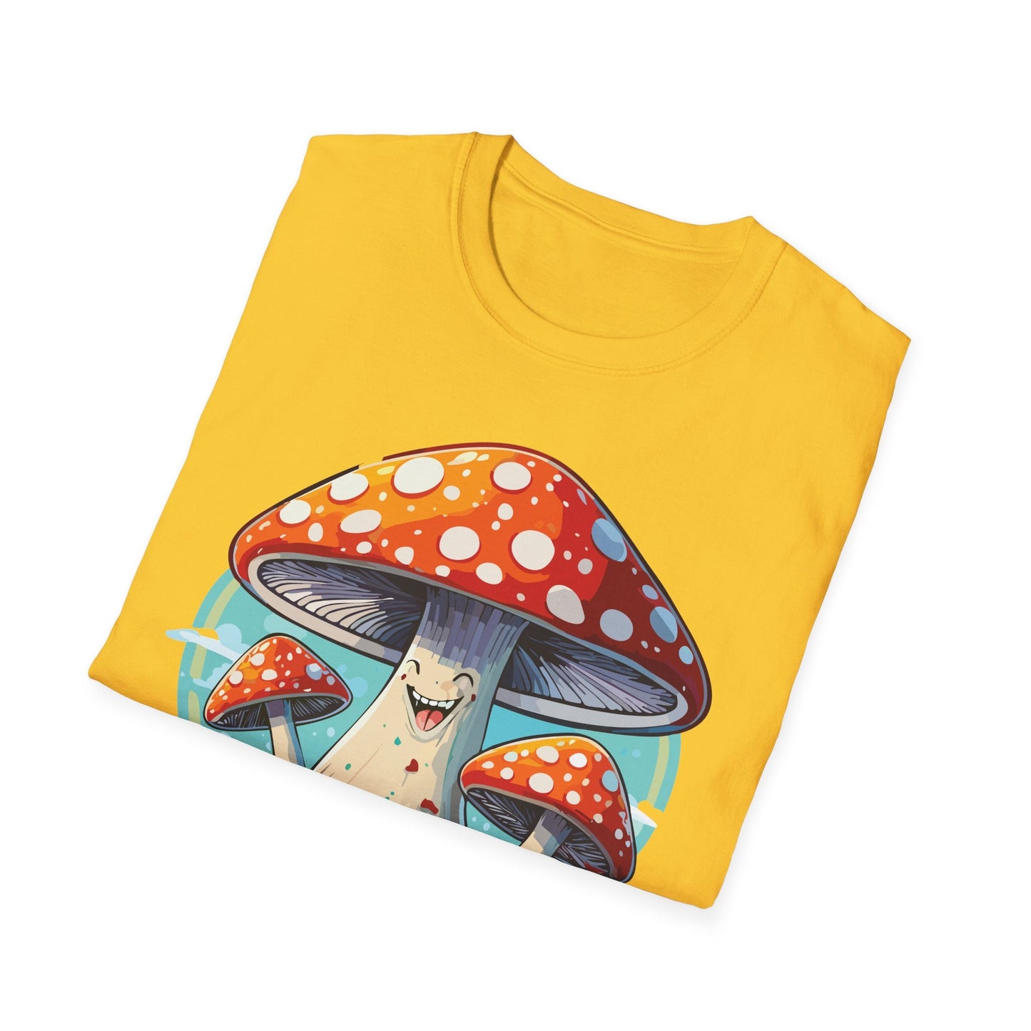 Mashroom Tee Shirt Unisex Funny Mashroom Design Softstyle Cotton Tee For Everyday Comfort