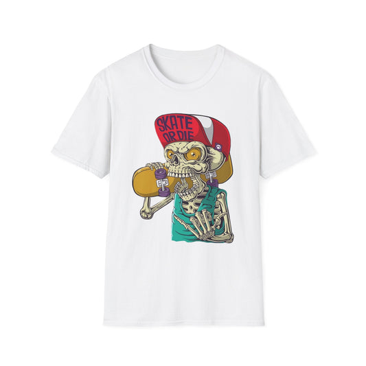 Skull Graphic Unisex Cotton T-shirt with Skeleton Artwork Design 4